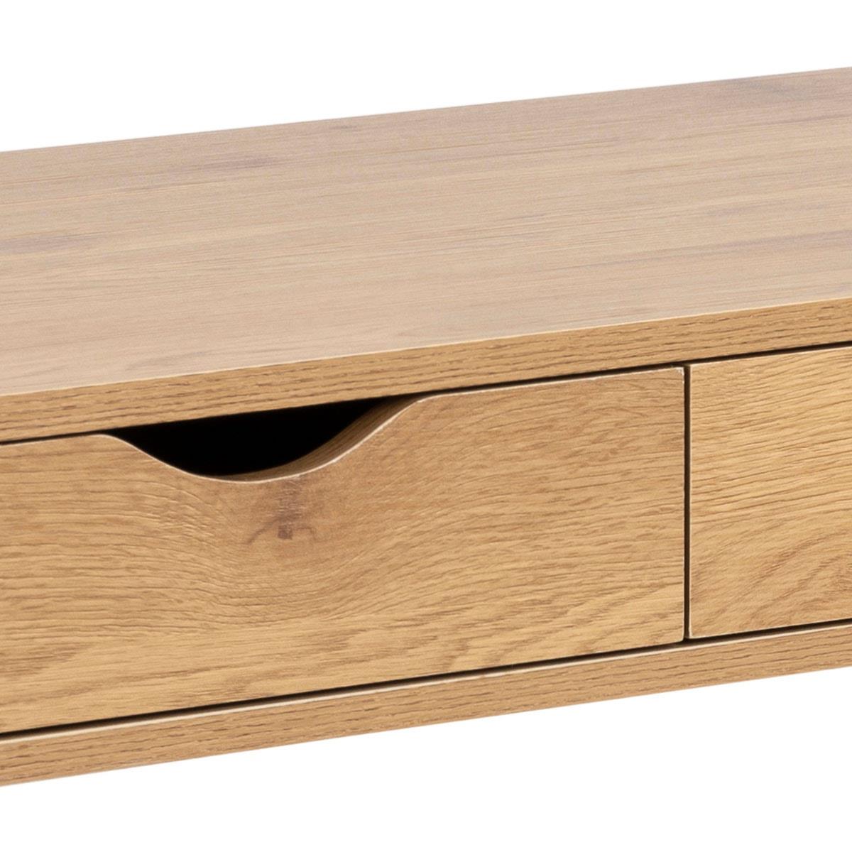 Lisomme Keet houten bureau naturel - met 3 lades - 110 x 50 cm