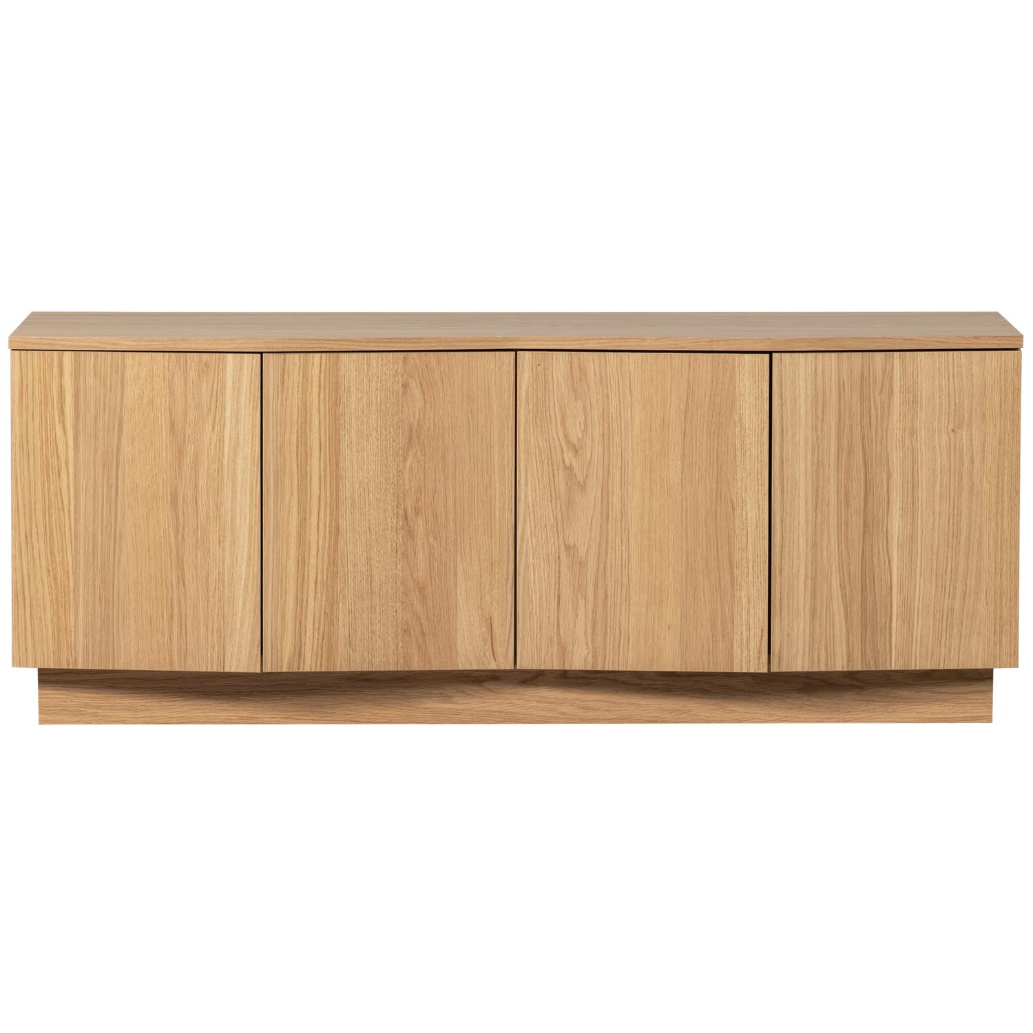 WOOOD Zuma tv-meubel - Push-To-Open - Eiken - Transparant - 52x133x45