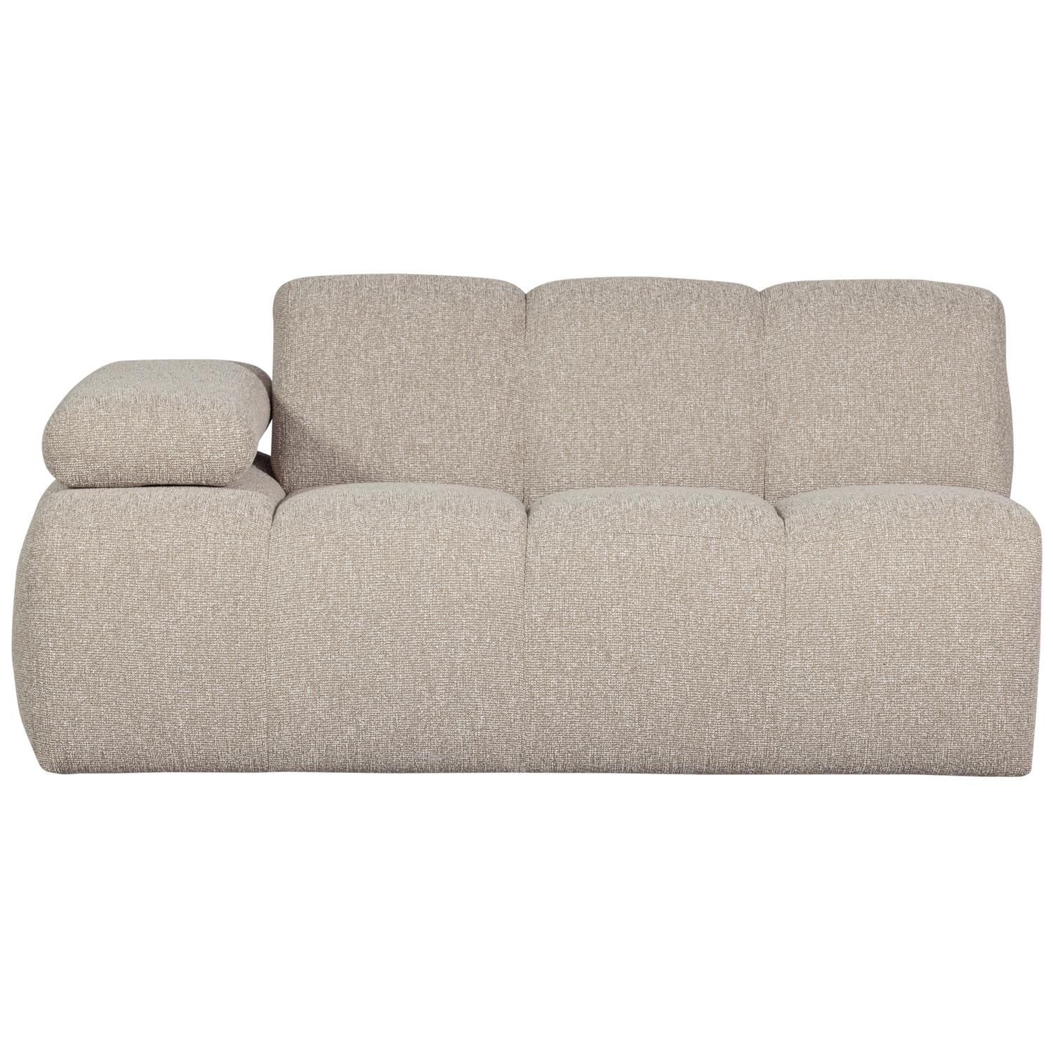 WOOOD Mojo 1,5-Zits Bank Met Arm Links - Bouclé - Beige - 74x160x97