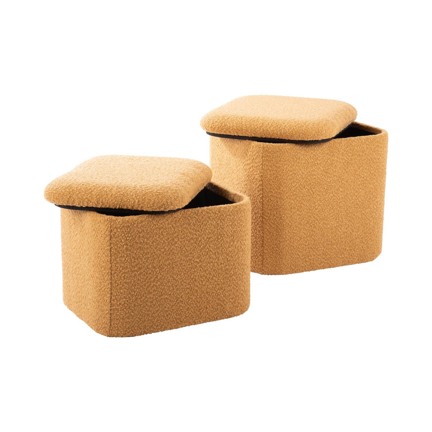 Leitmotiv - Pouf Set Ada Storage