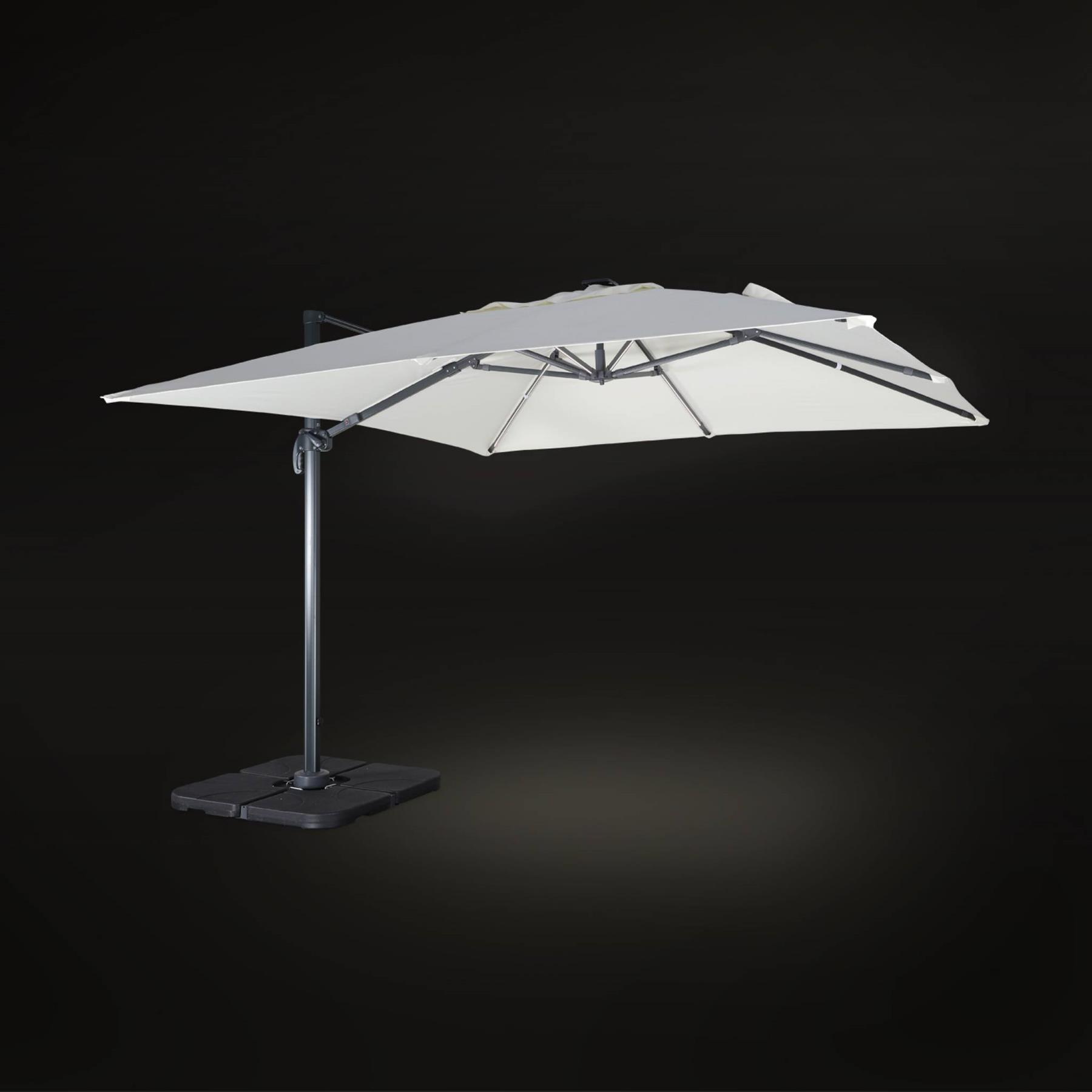 sweeek - Rechthoekige LED parasol 3x3m met hoes