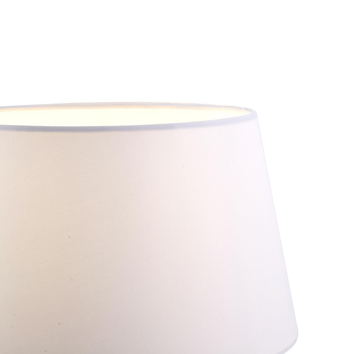 QAZQA Vloerlamp staal met witte kap en verstelbare leeslamp - Ladas
