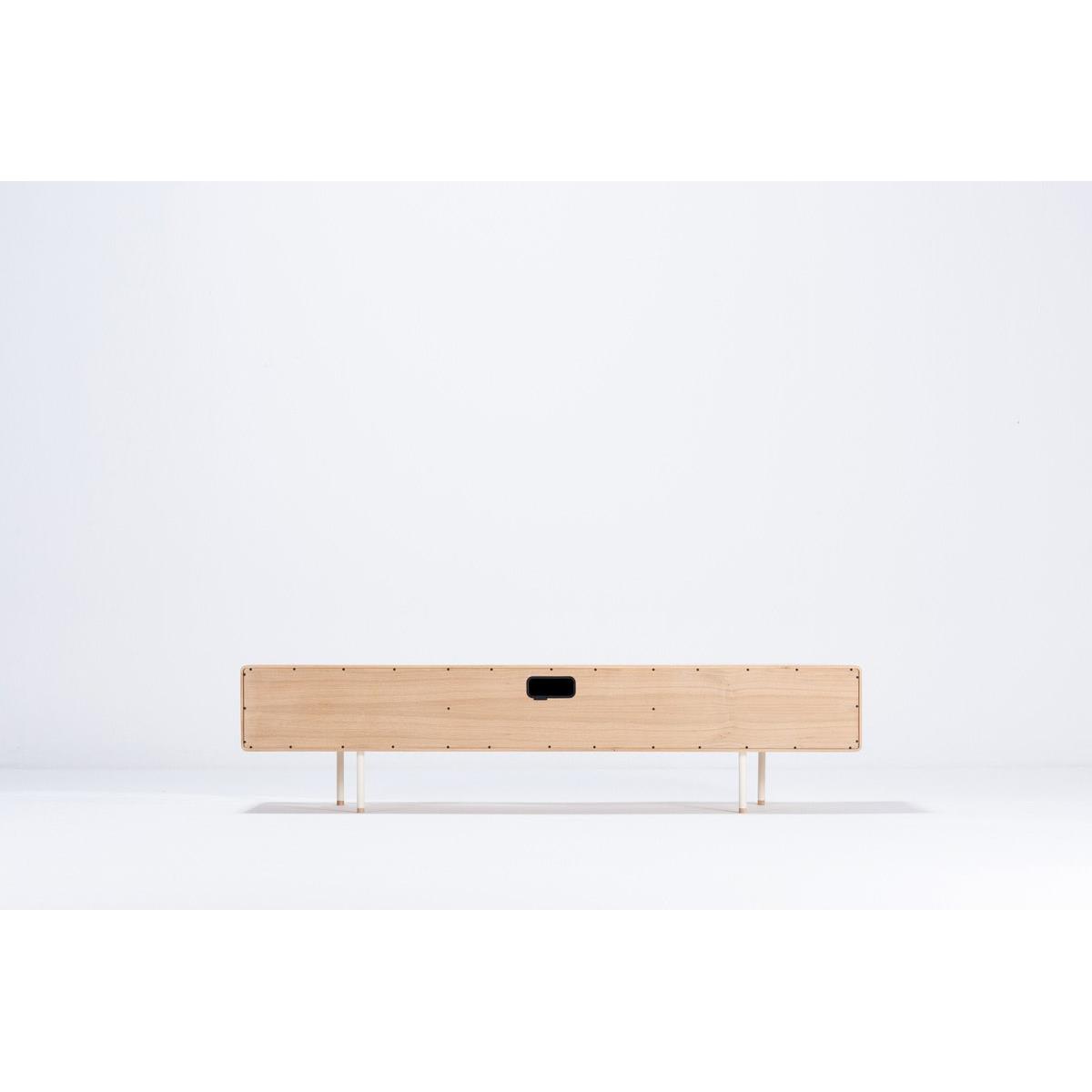 Gazzda Fina Lowboard  TV-meubel Hout - B 200 cm - Whitewash | Mushroom