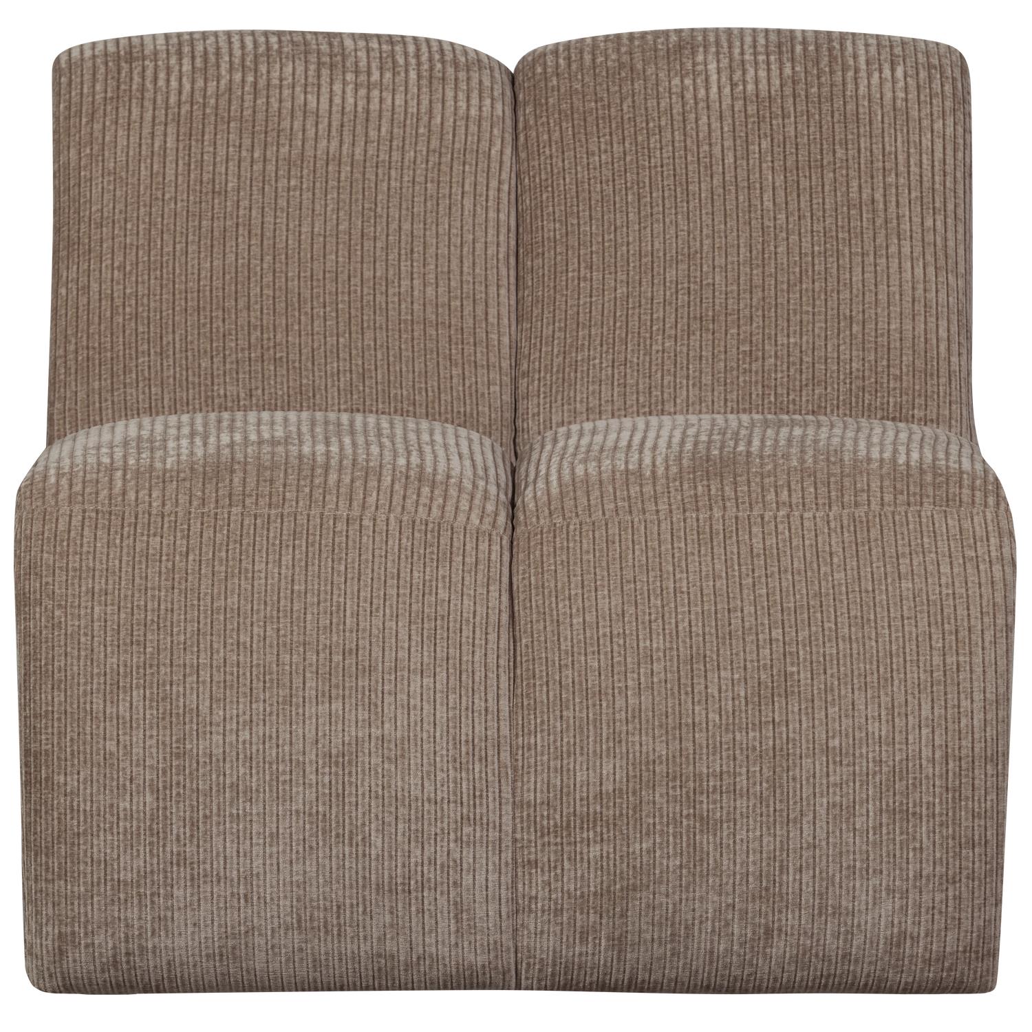 WOOOD Mojo 1-Zits Bank - Ribstof - Donker Zand - 74x80x97