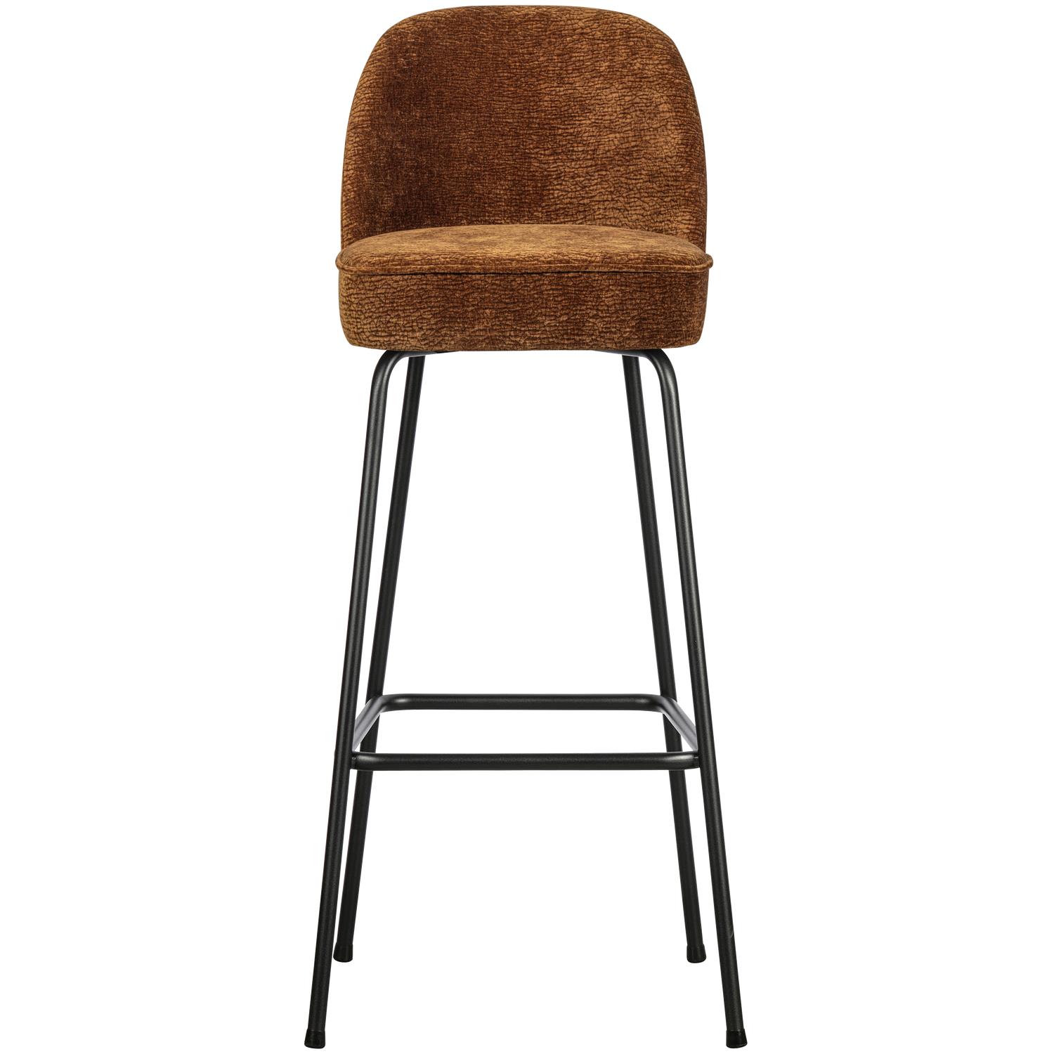 BePureHome Vogue Barkruk H 103 cm - Polyester - Mid Brown