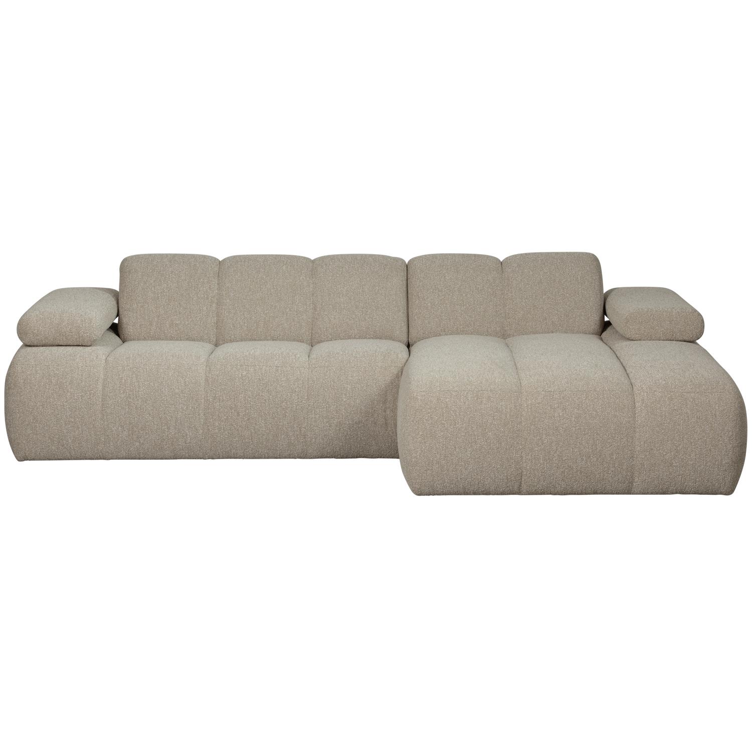 WOOOD Mojo Chaise Longue Bank Rechts - Bouclé - Beige Melange