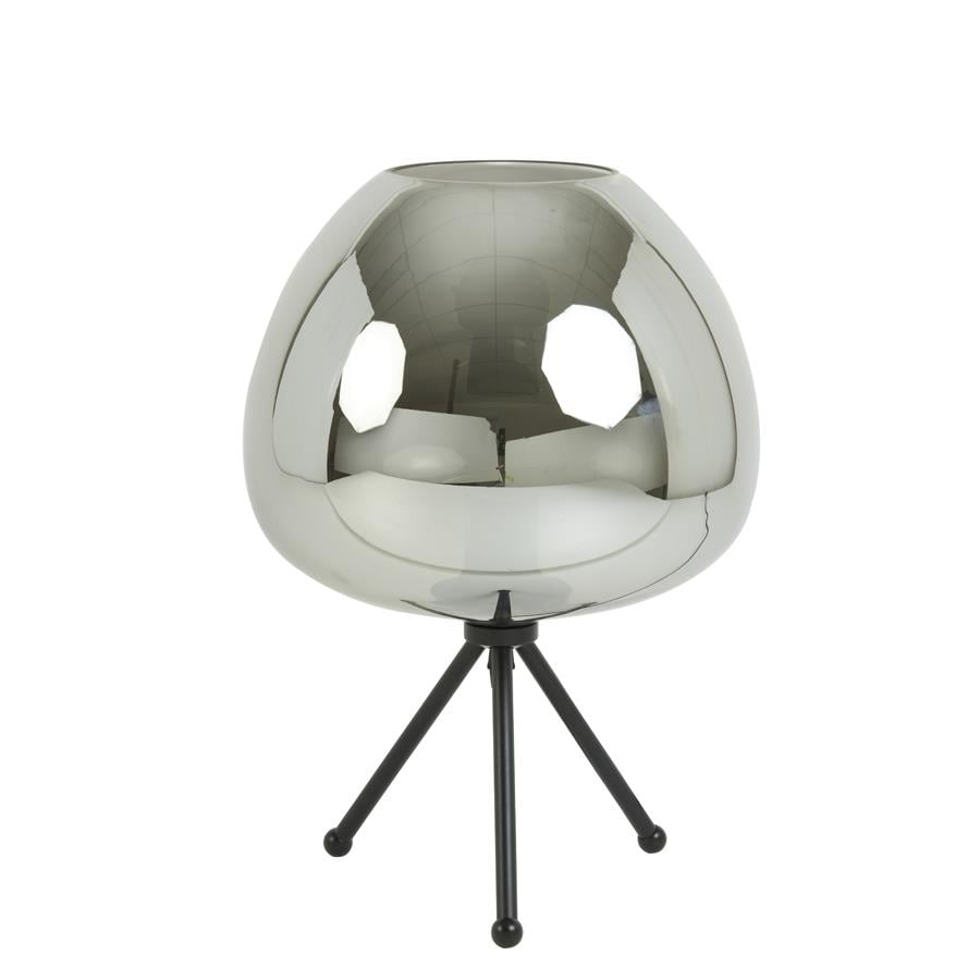 Light&living Tafellamp Ø30x43 cm MAYSON glas smoke-mat zwart