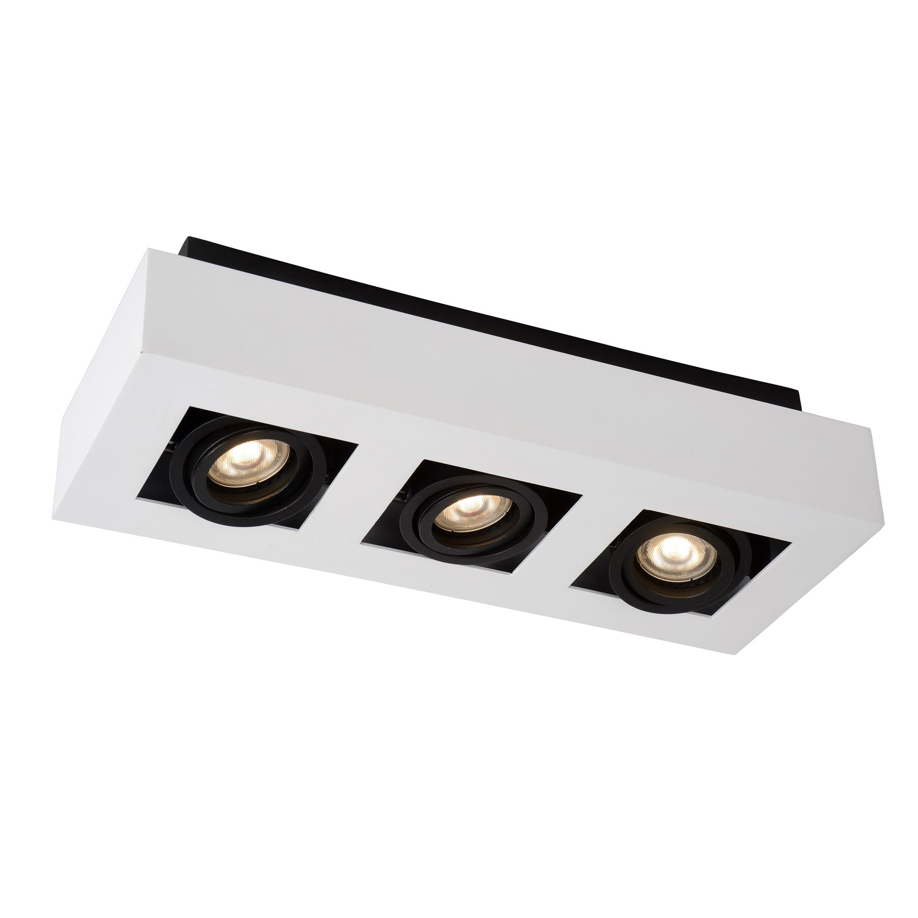 Lucide XIRAX Plafondspot - Wit - 3 x GU10