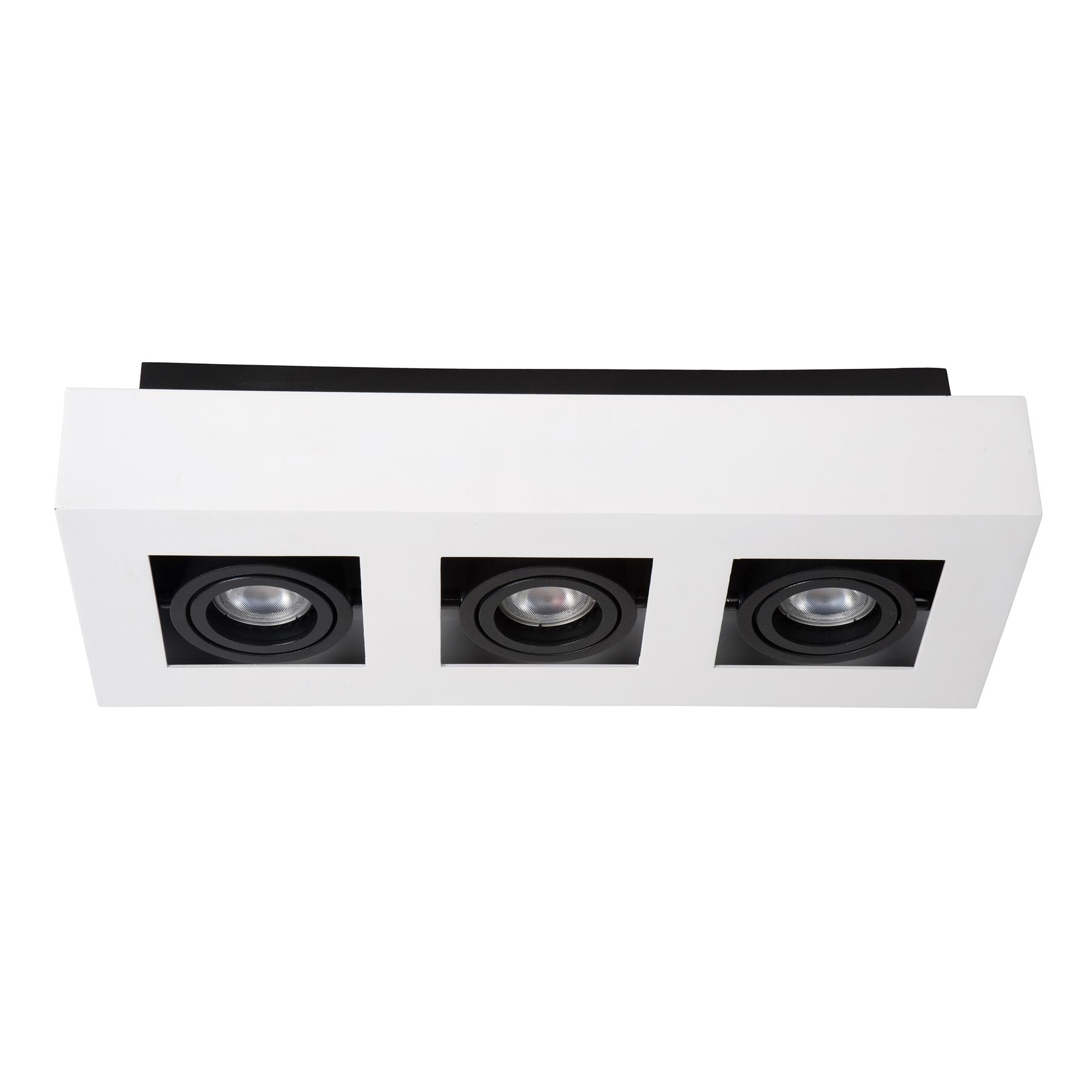 Lucide XIRAX Plafondspot - Wit - 3 x GU10