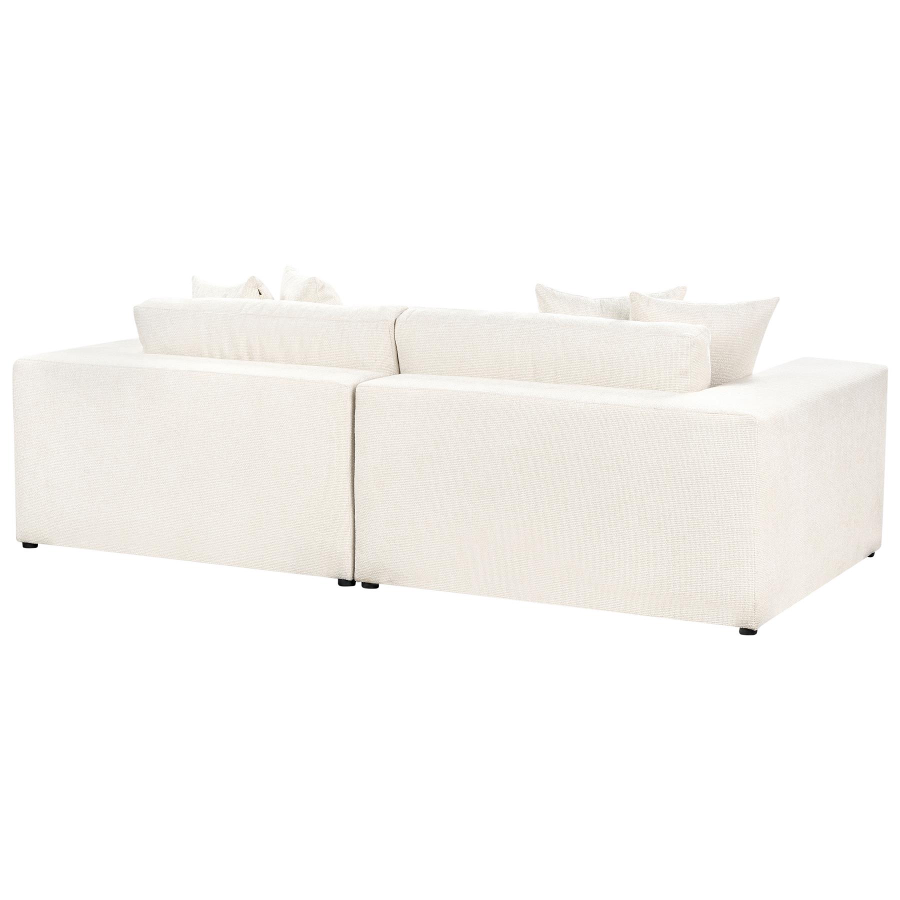 Beliani - GLORVIKA II - Driezitsbank - Wit - Polyester