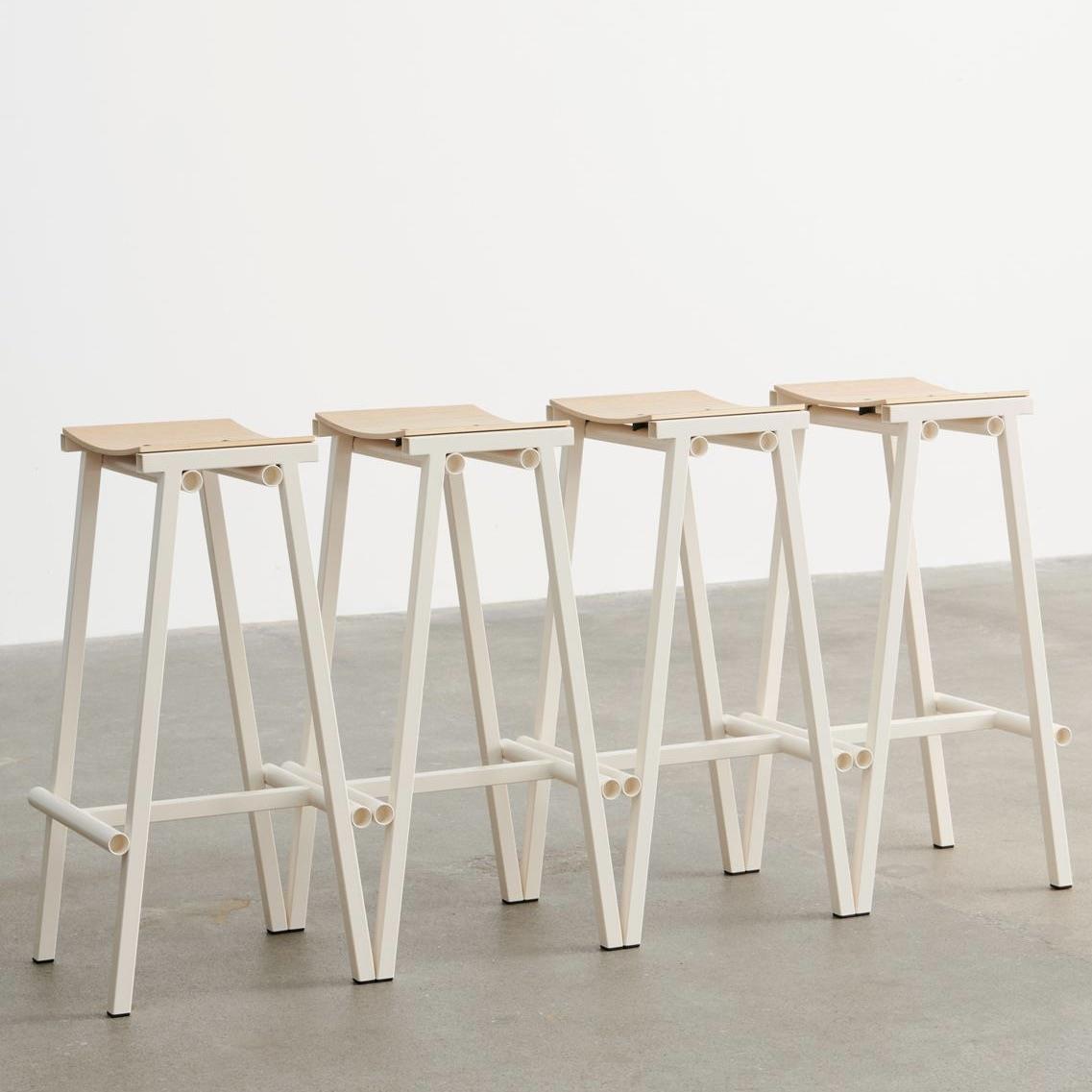 HAY Taburete 8 Barkruk Low H 65 cm - Eggshell