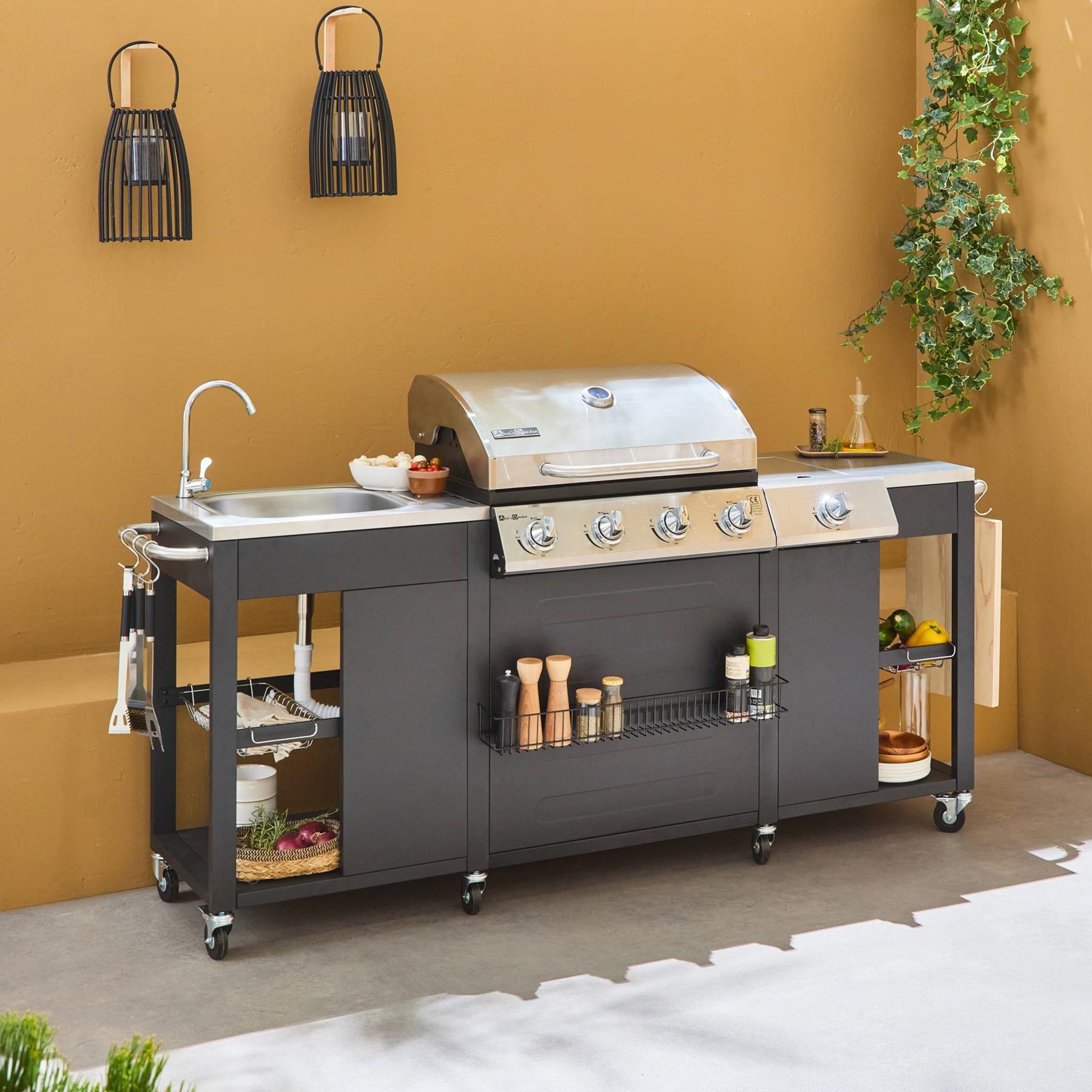 sweeek - 5-pits gasbarbecue met 1 zijbrander