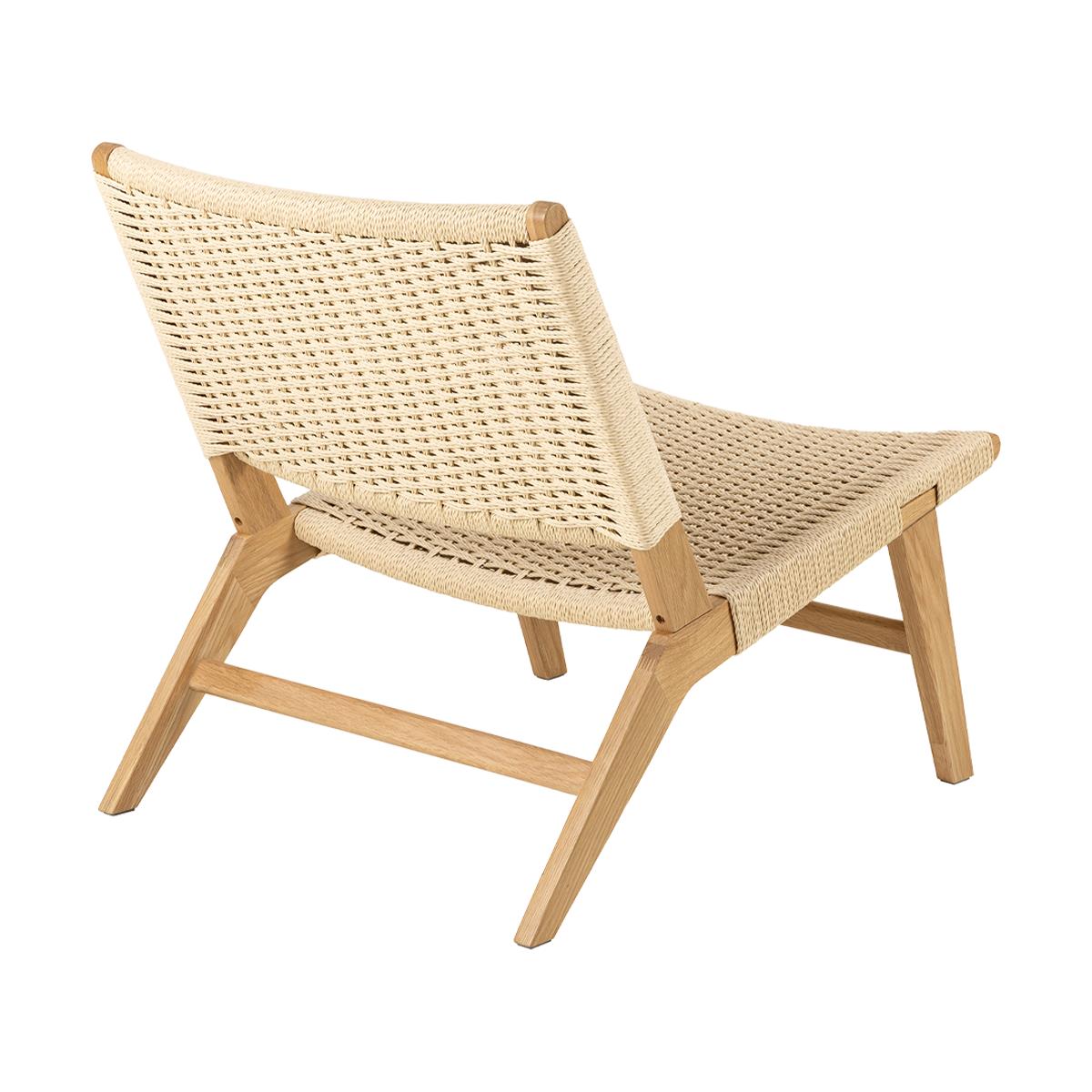 Lisomme William Houten Fauteuil met Gewoven Zitting - Beige