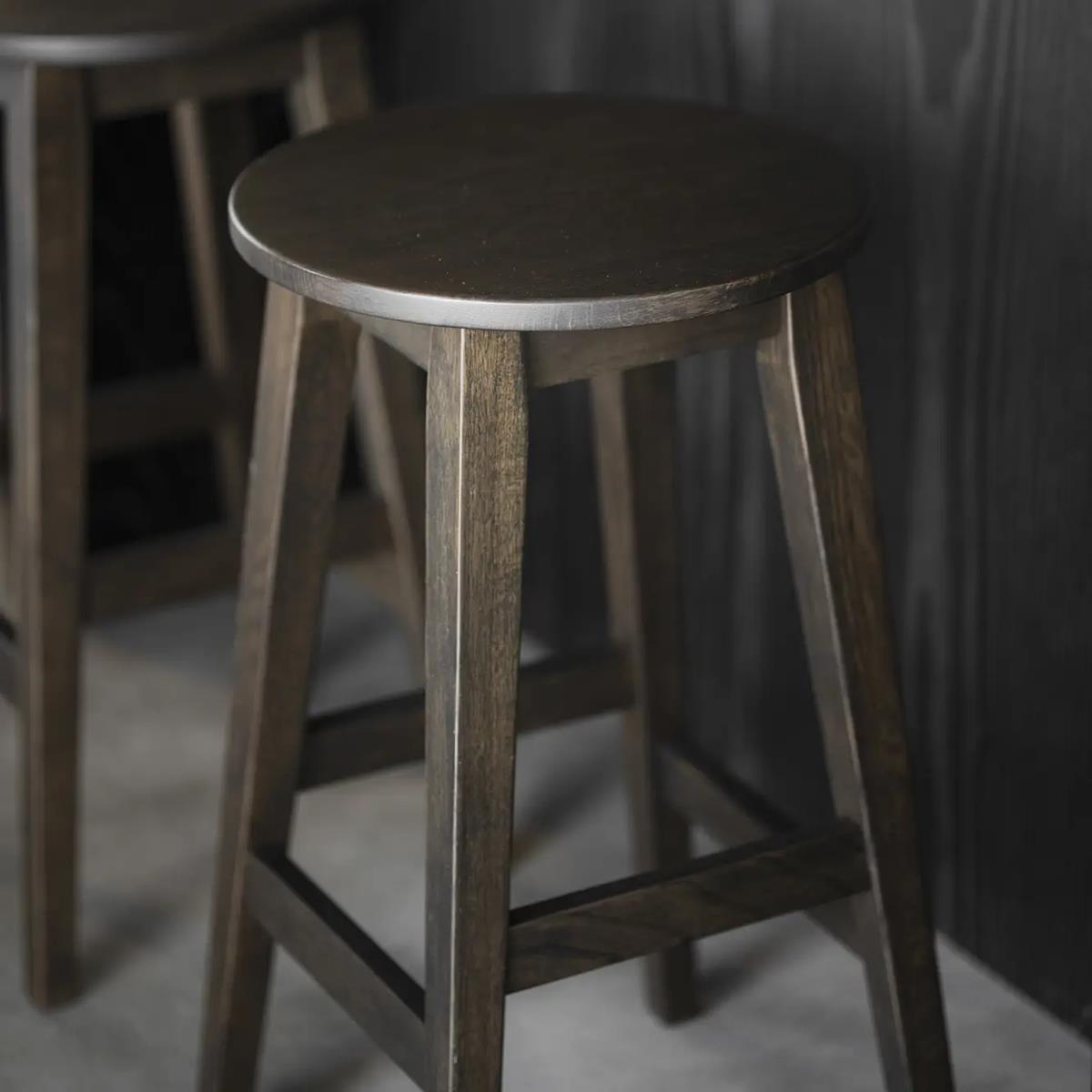 Rowico Home Austin Houten Barkruk voor Kookeiland - 65 cm - Walnoot