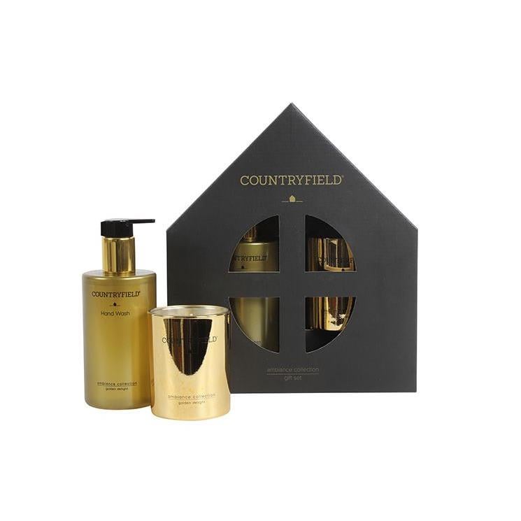 Countryfield-Golden Delight-Gift box- hand wash & kaars - goud