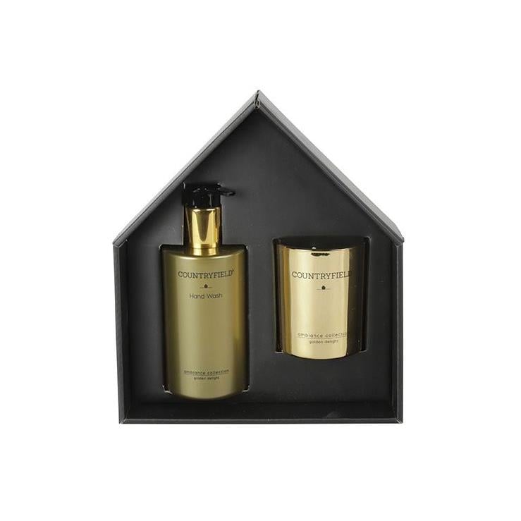 Countryfield-Golden Delight-Gift box- hand wash & kaars - goud