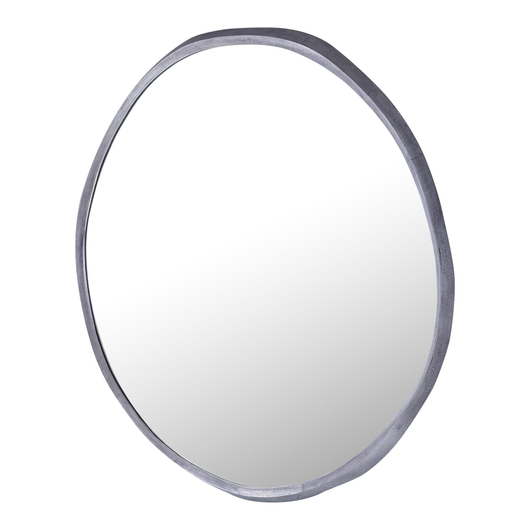 PTMD Limera Black alu round mirror irregular border L