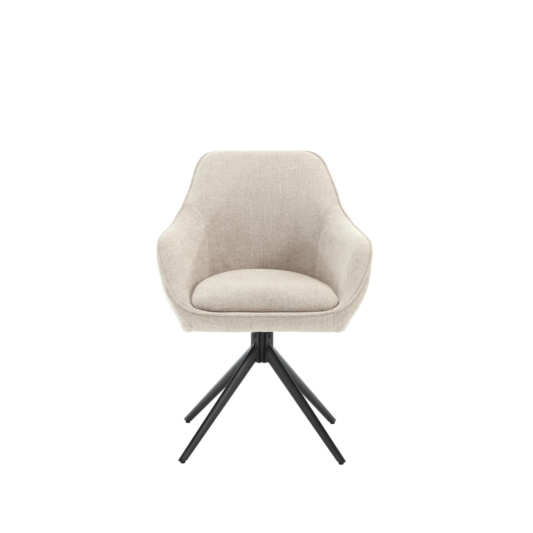 Livingfurn Thomas draaibare armstoel - stof - toffee