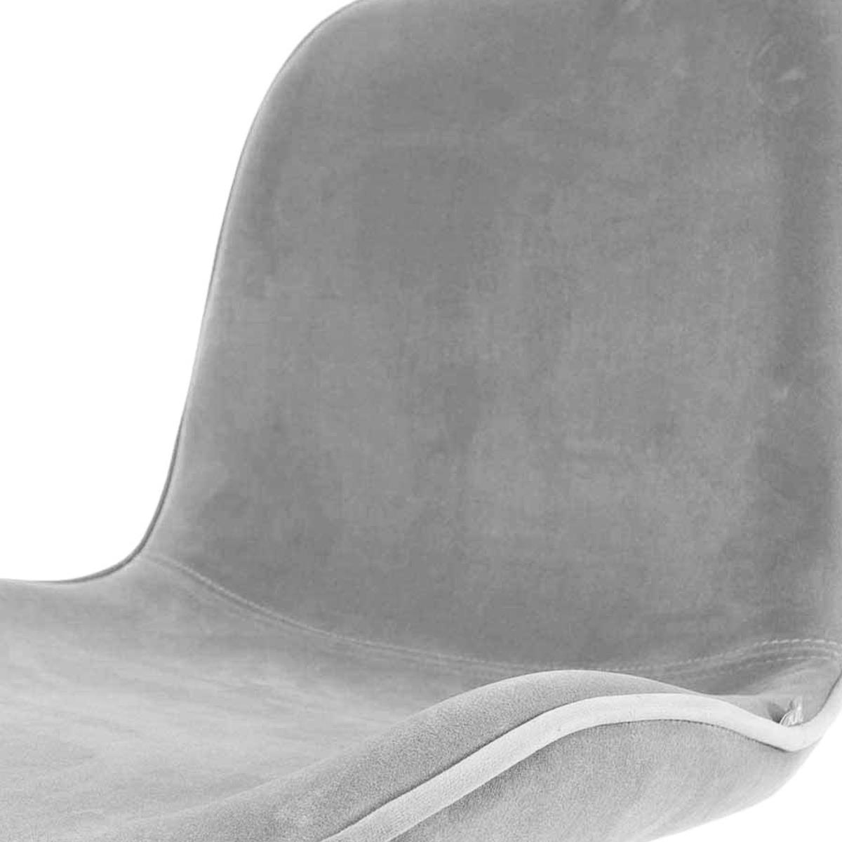 Nolon Nino-Fé Barkruk Grijs - Velvet - Zwart Onderstel - 65 cm