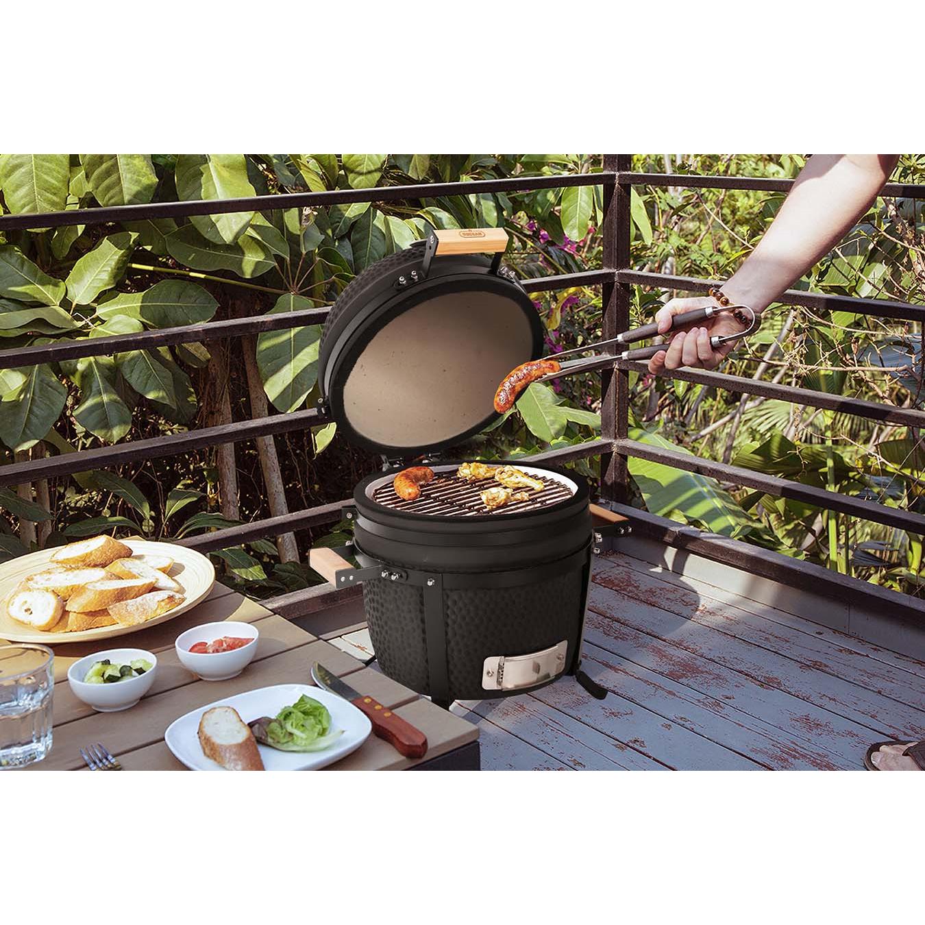 Buccan BBQ - Kamado barbecue - Table Grill 15" - Zwart