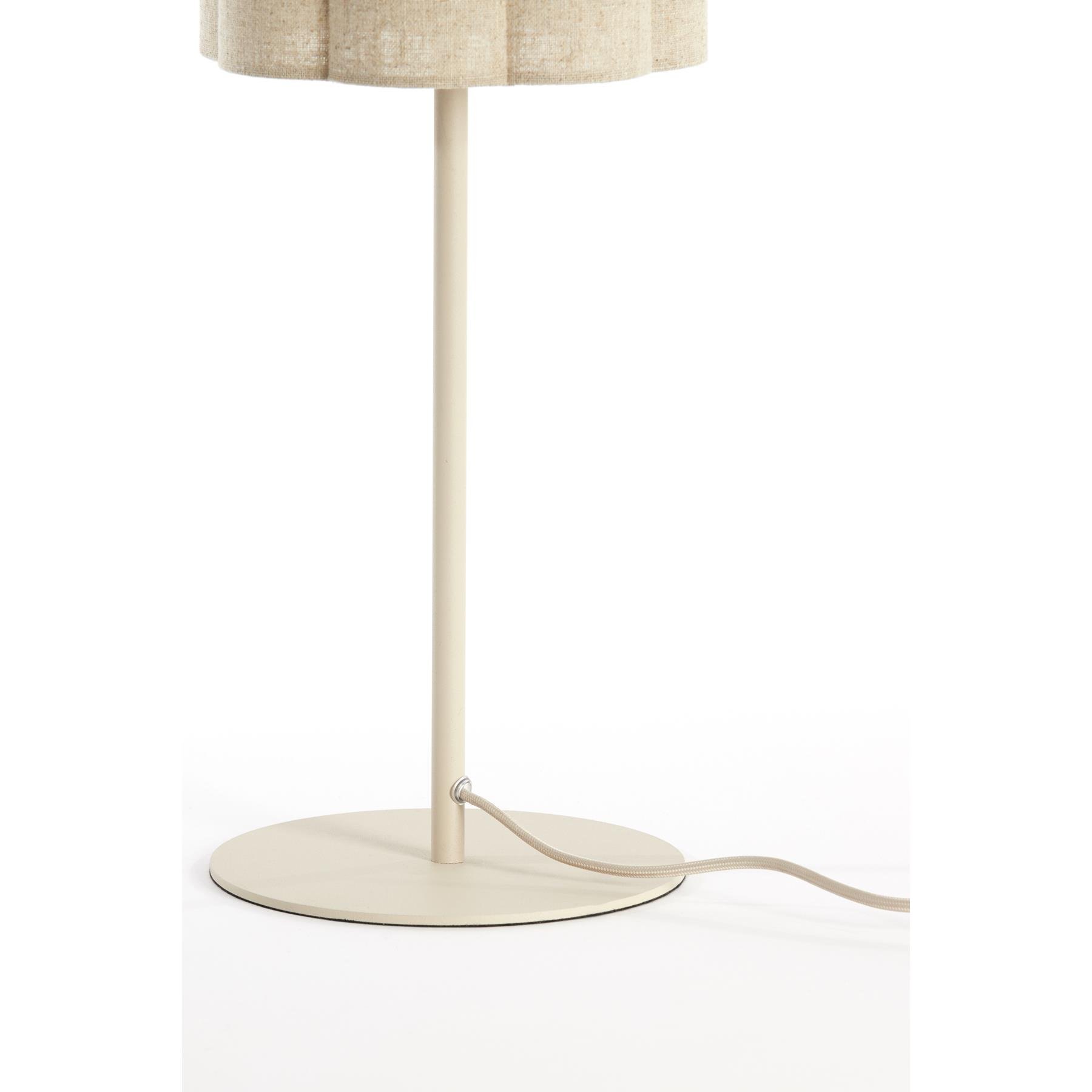 Vtwonen Tafellamp Ø20x70 cm FRINGE naturel+crème