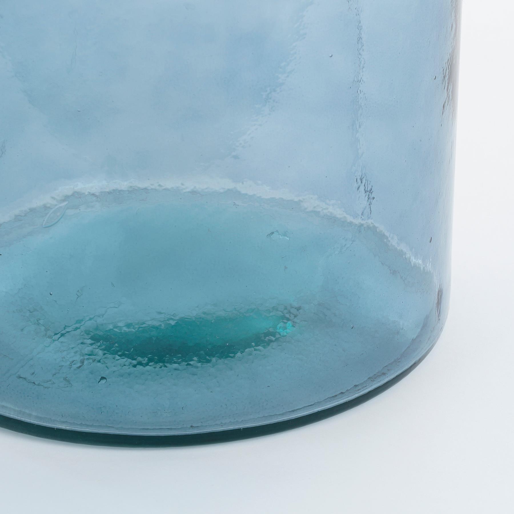 Mica Decorations Guan Glazen Fles - H75 x Ø25 cm - Blauw