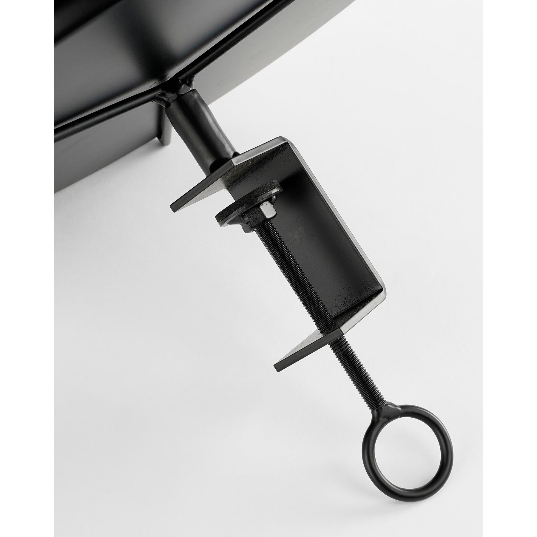 Mica Decorations Aston Dienblad met Klem - Ø30,5 cm - Zwart