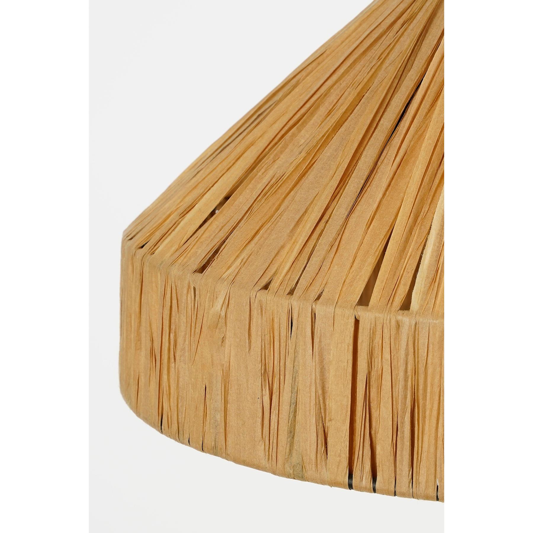 Mica Decorations Elisa Hanglamp - H18 x Ø30 cm - Raffia - Lichtbruin