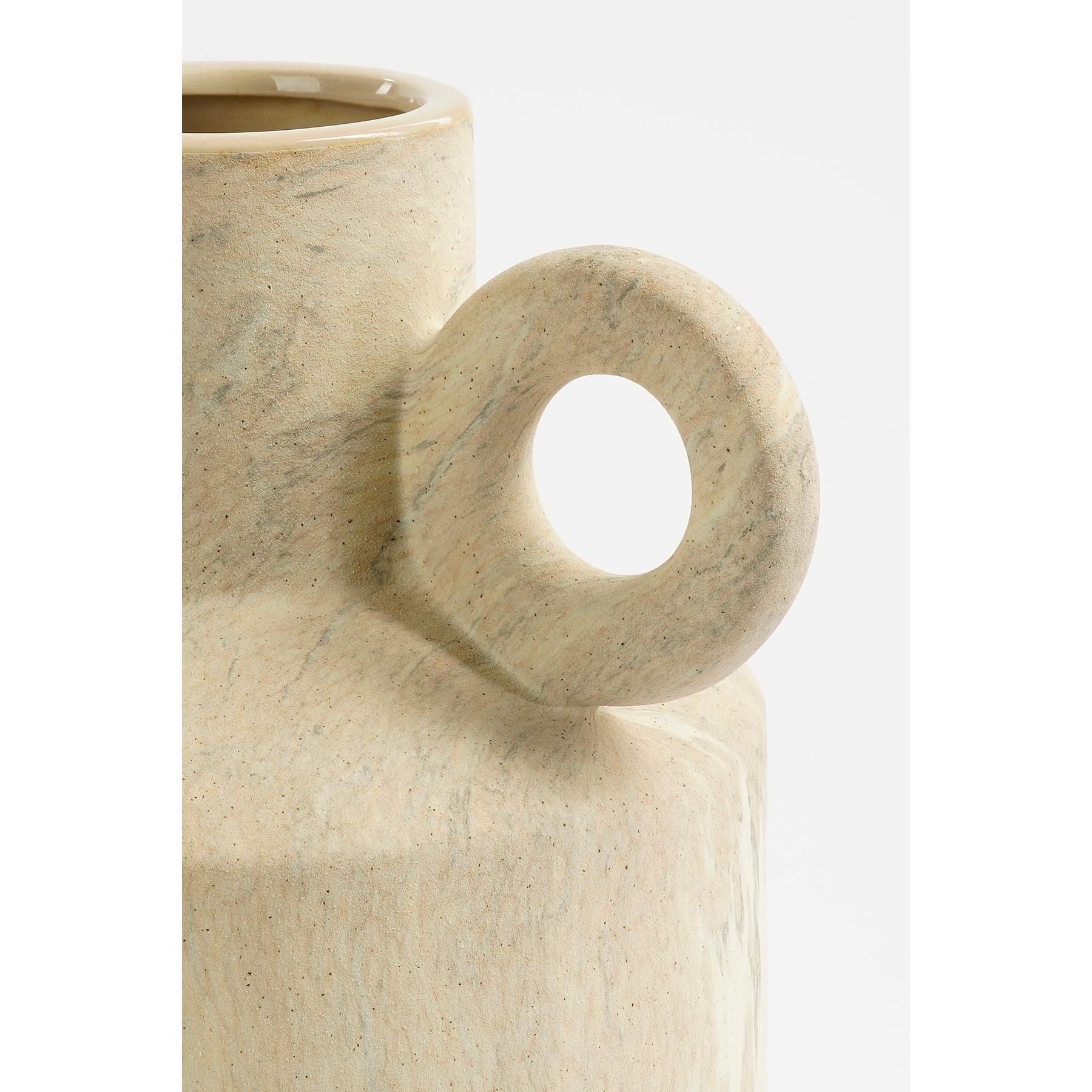 Mica Decorations Trentino Vaas - L29 x B25 x H39 cm - Beige