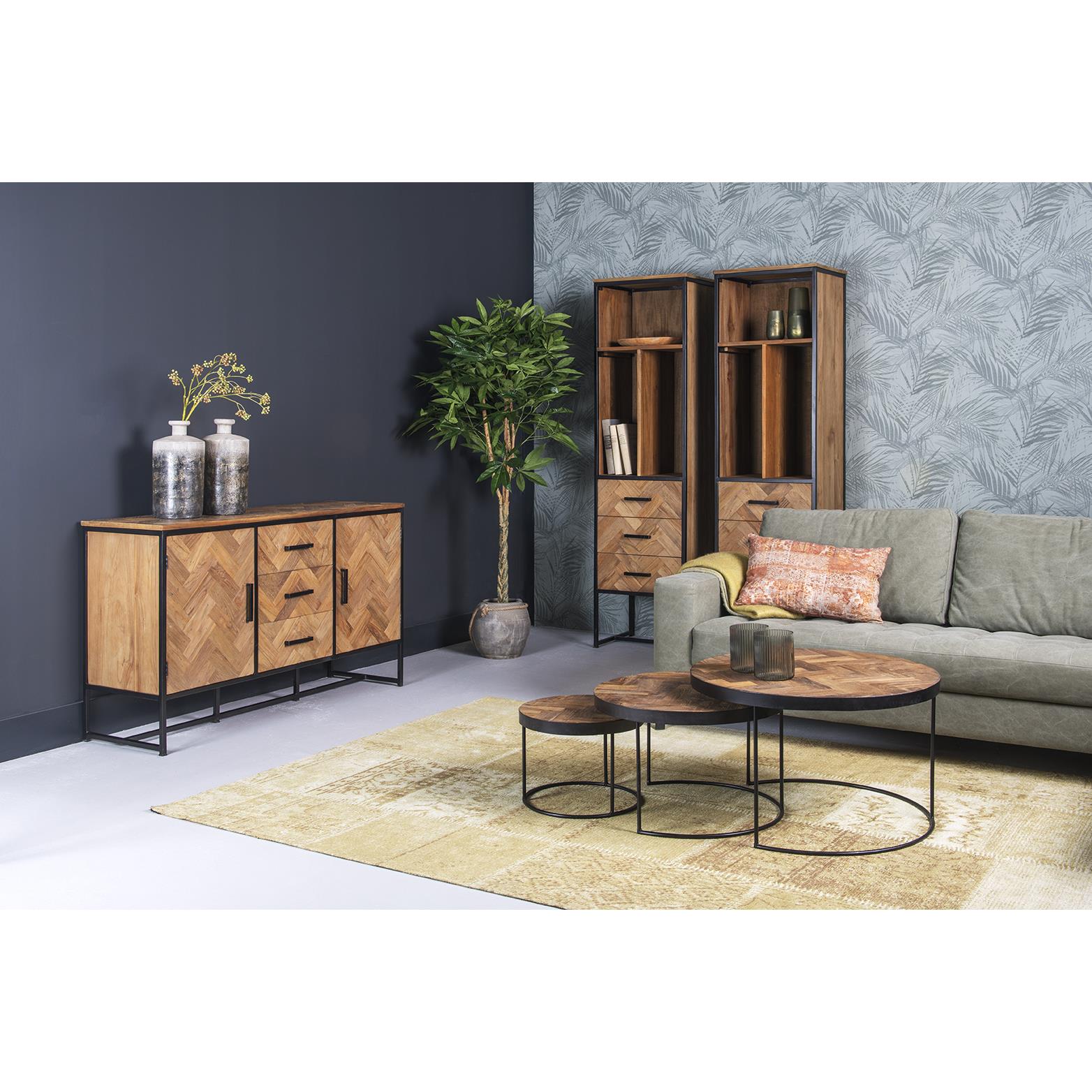 Livingfurn - Dressoir Accent 180cm - Teakhout