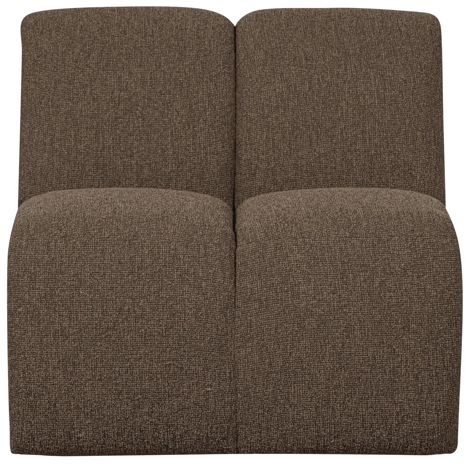 WOOOD Mojo 1-Zits Bank - Bouclé - Bruin Melange - 74x80x97