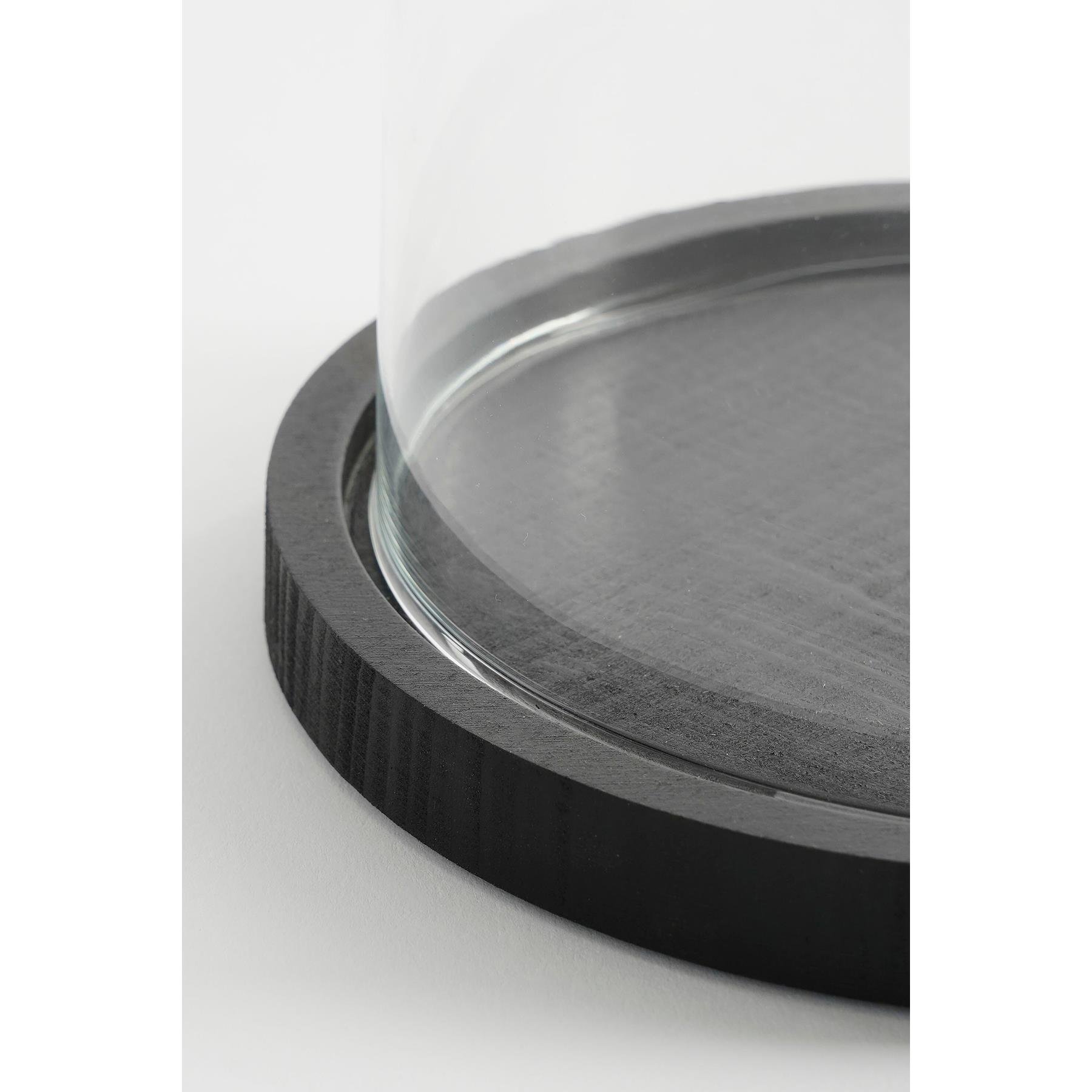 Mica Decorations Hella Glazen Stolp H23 x Ø17 cm Zwart
