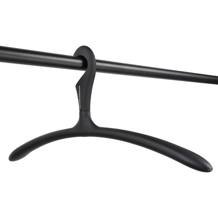 SPINDER DESIGN ARX Kledinghangers (set van 5) - Zwart