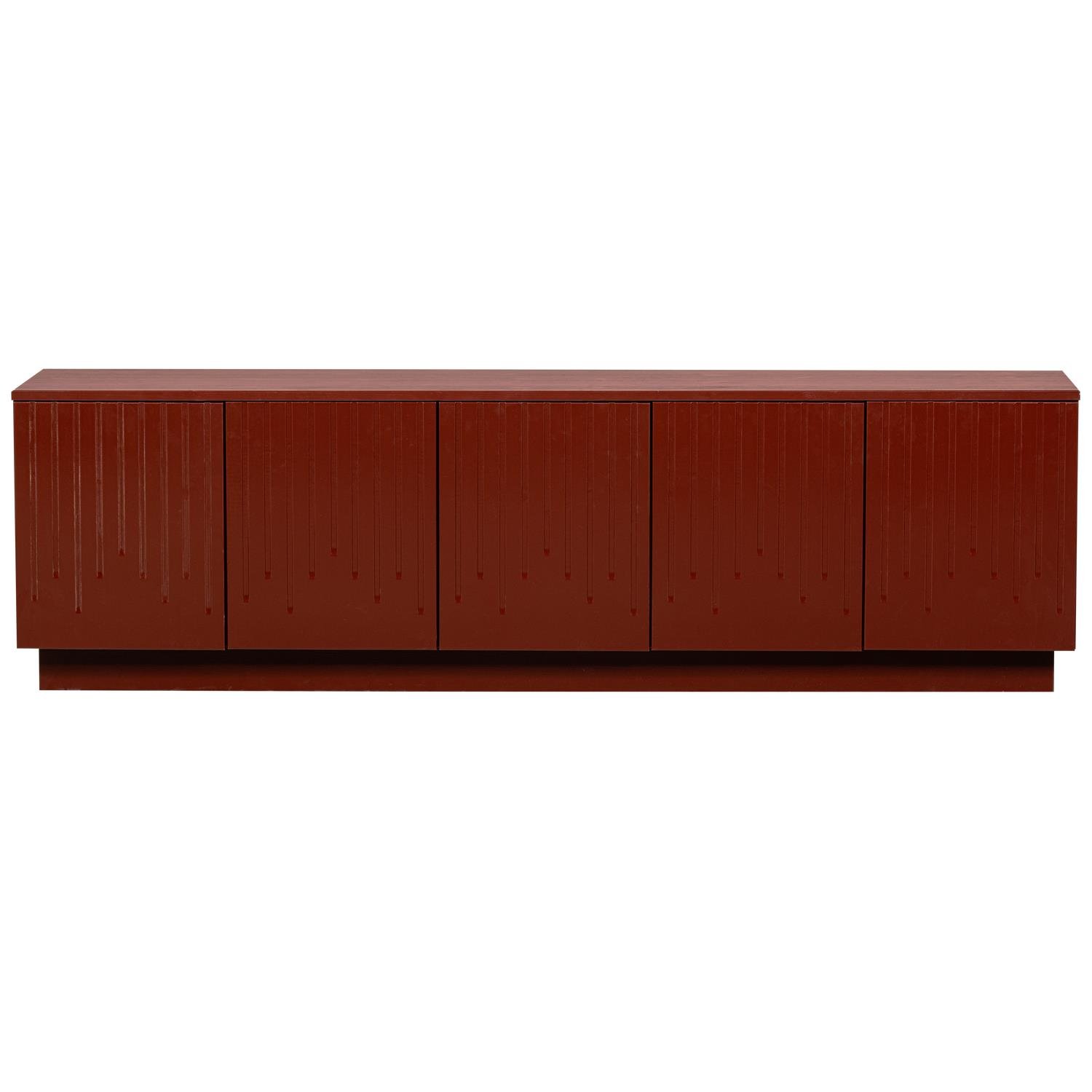 BePureHome Pencil TV Meubel - Grenen - Merlot Gloss - 52x180x40