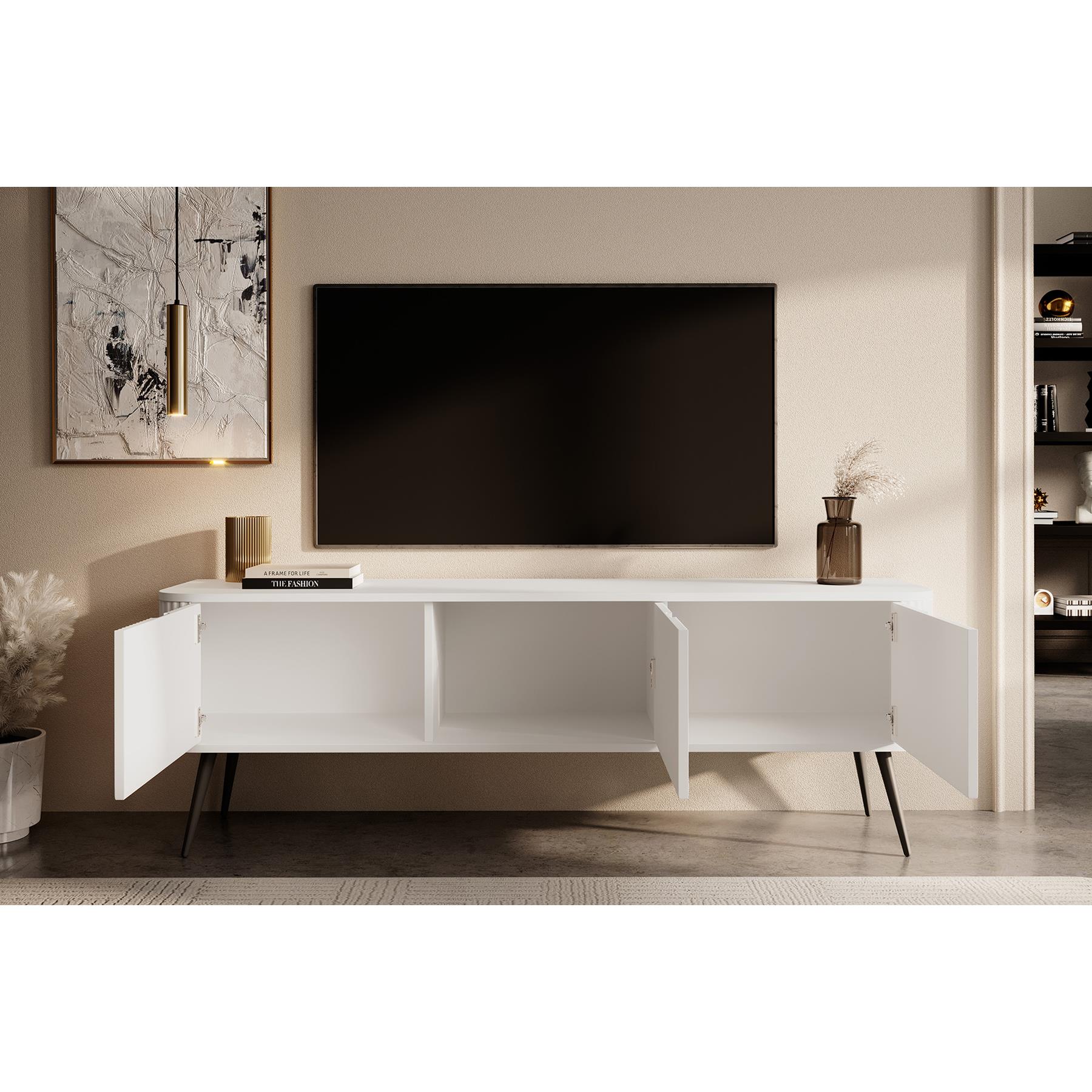 Meubella TV-Meubel Zakari - Wit - 168 cm