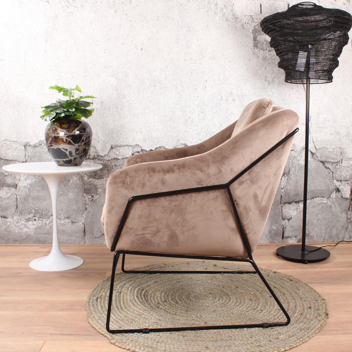 DS4U Antonio fauteuil velvet champagne