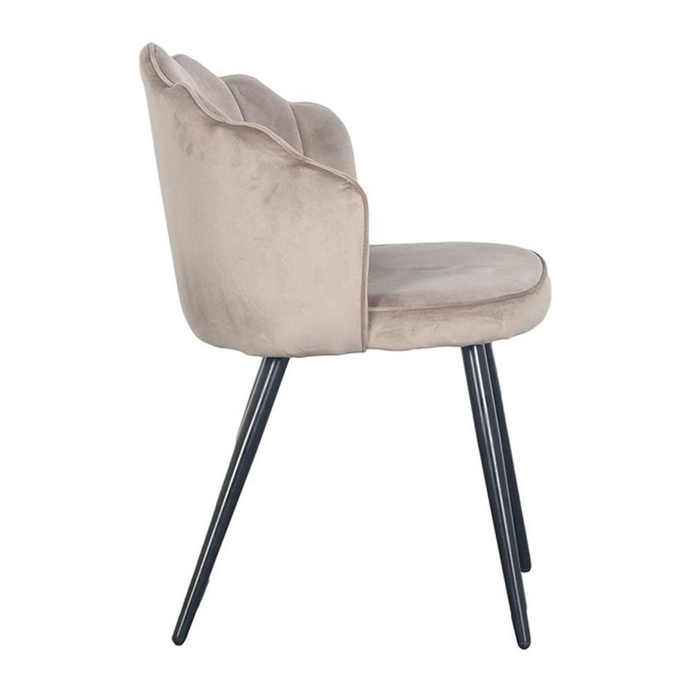 PoleWolf Crown Eetkamerstoel - Velvet - Zand Wit