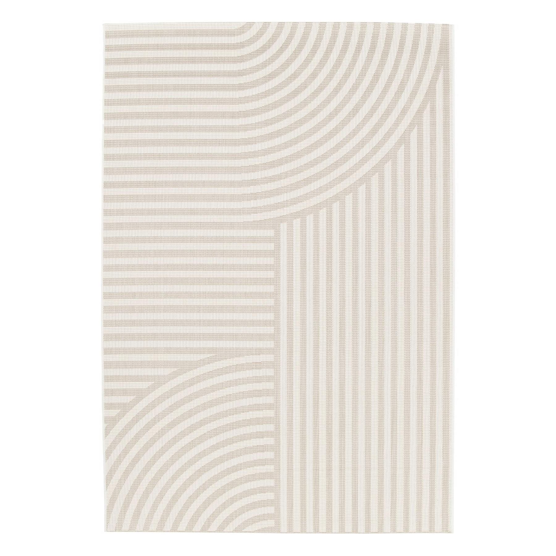 sweeek - Tapijt voor binnen en buiten, beige boogpatroon, 100%