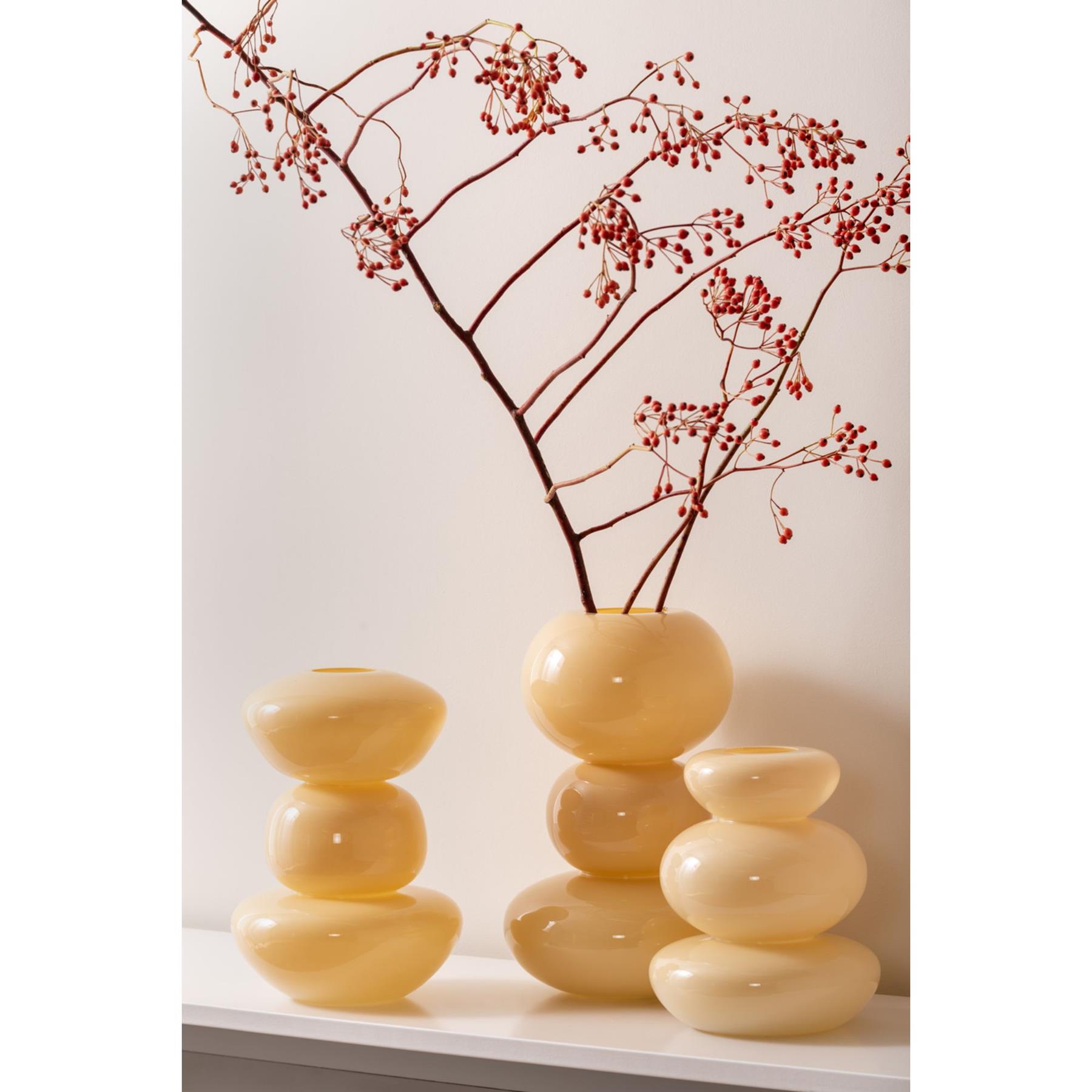 present time - Vaas Bubbles - Geel - 17x17x20cm