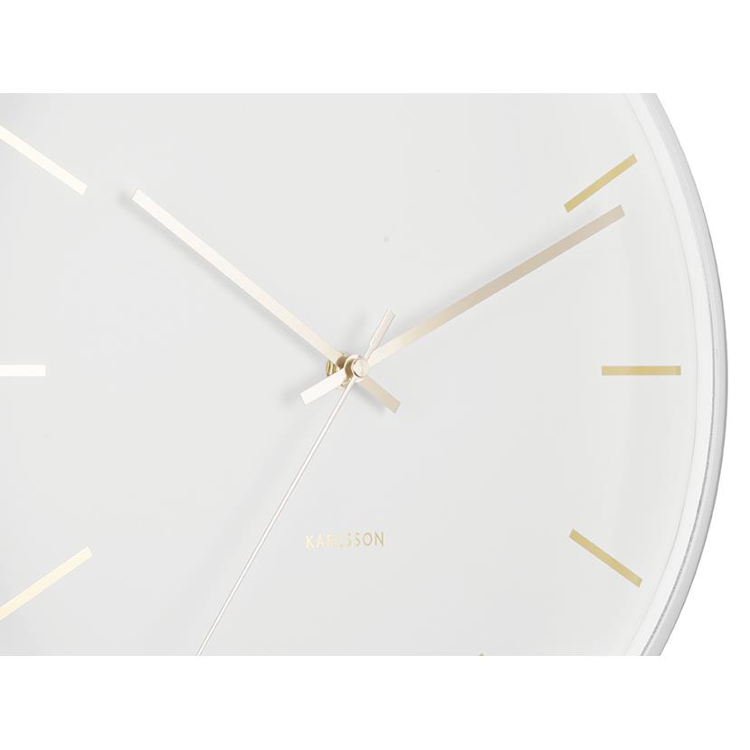 Karlsson - Wandklok Globe - Wit - Ø40cm