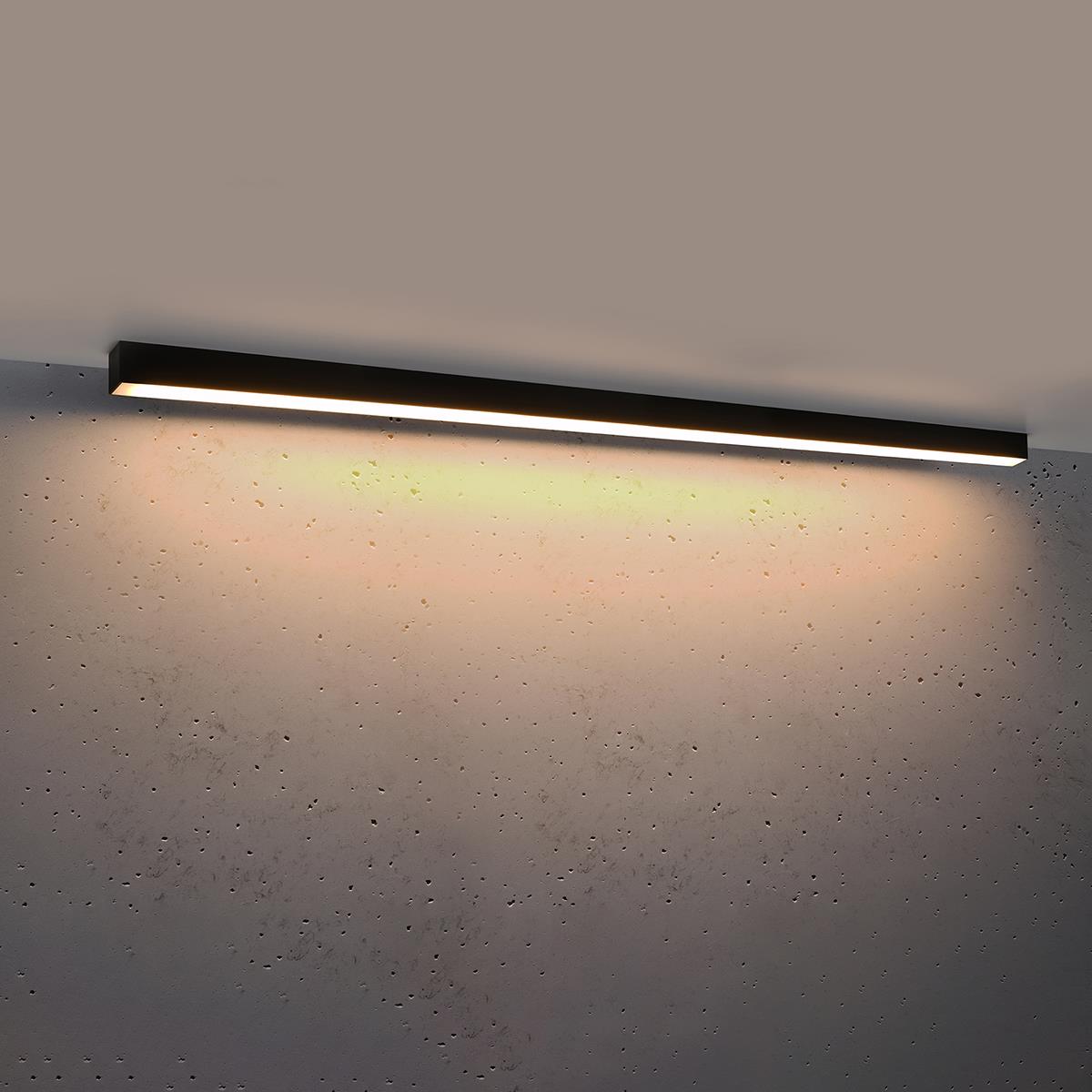 Bussandri Plafondlamp minimalistisch - Kunststof - Zwart