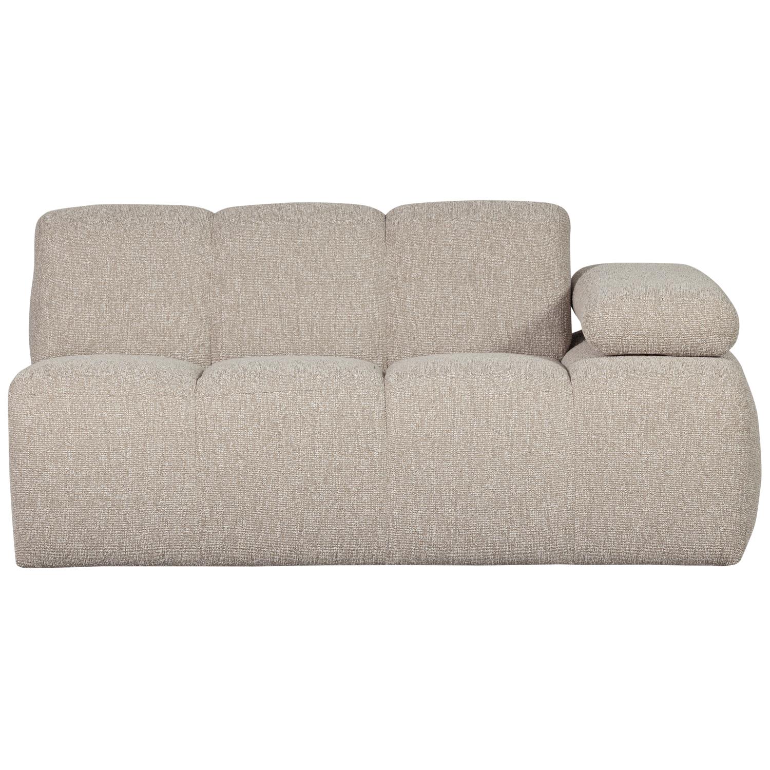 WOOOD Mojo 1,5-Zits Bank Met Arm Rechts - Bouclé - Beige - 74x160x97