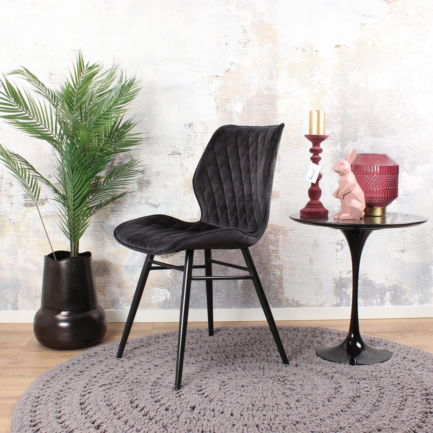 DS4U Ruby eetkamerstoel 2.0 velvet zwart