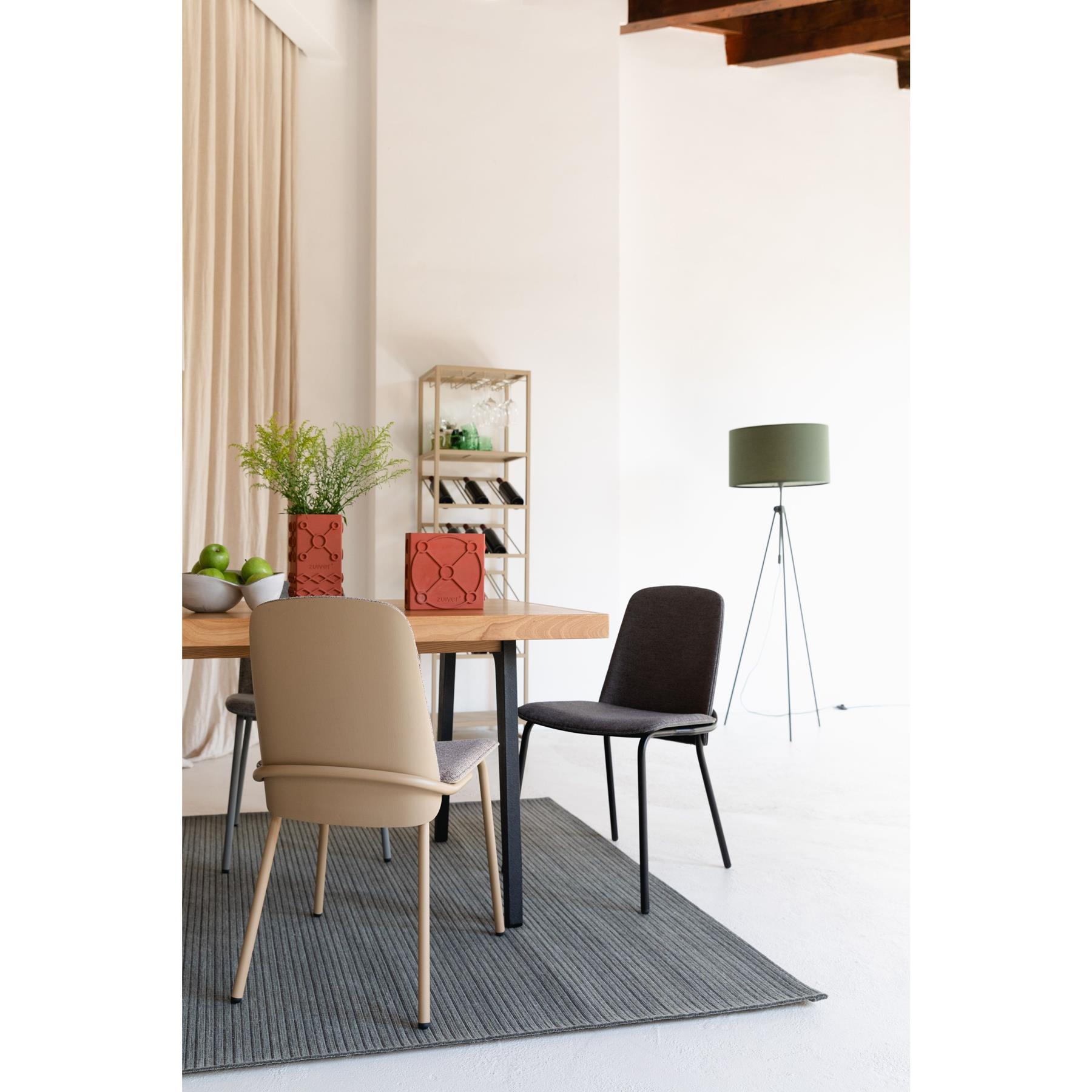 Zuiver Waves Vloerkleed 170x240 Grijs|Groen