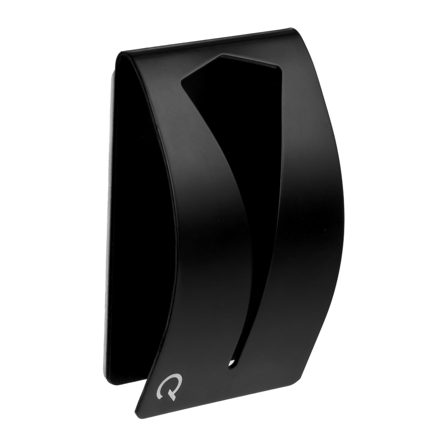 QUVIO Handdoekenhouder plakstrip RVS - Zwart