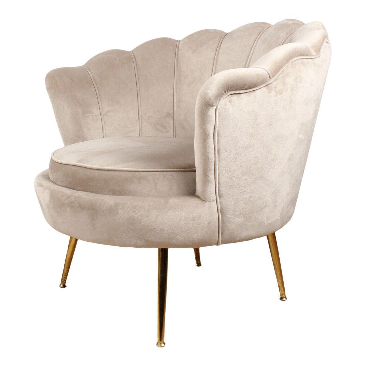 DS4U Feliz fauteuil velvet champagne|taupe