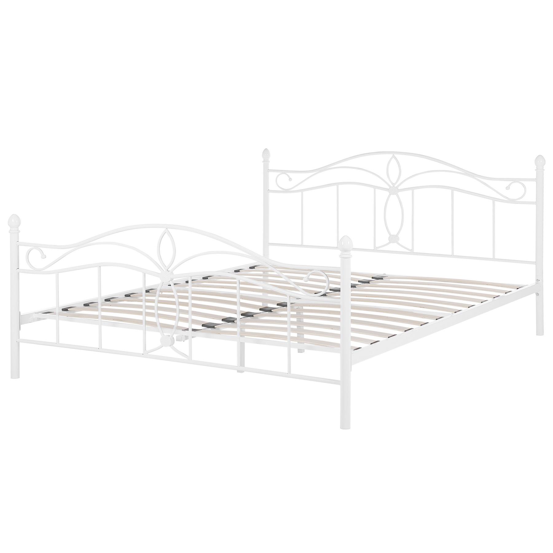 Beliani - ANTLIA - Tweepersoonsbed - Wit - 160 x 200 cm - Metaal