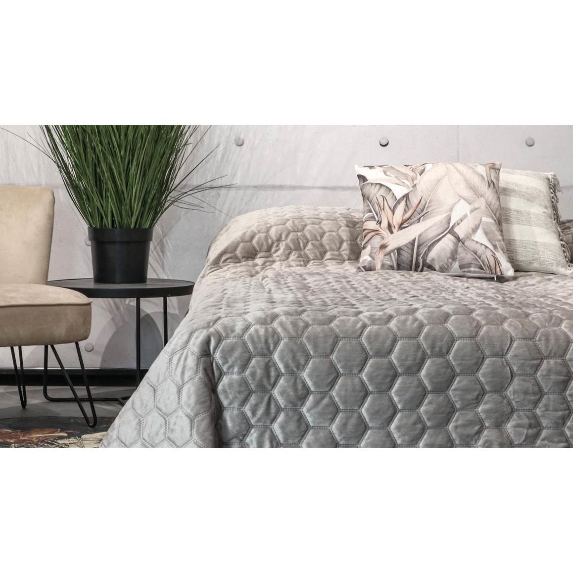 Unique Living - Bedsprei Peggy 240x280cm light grey