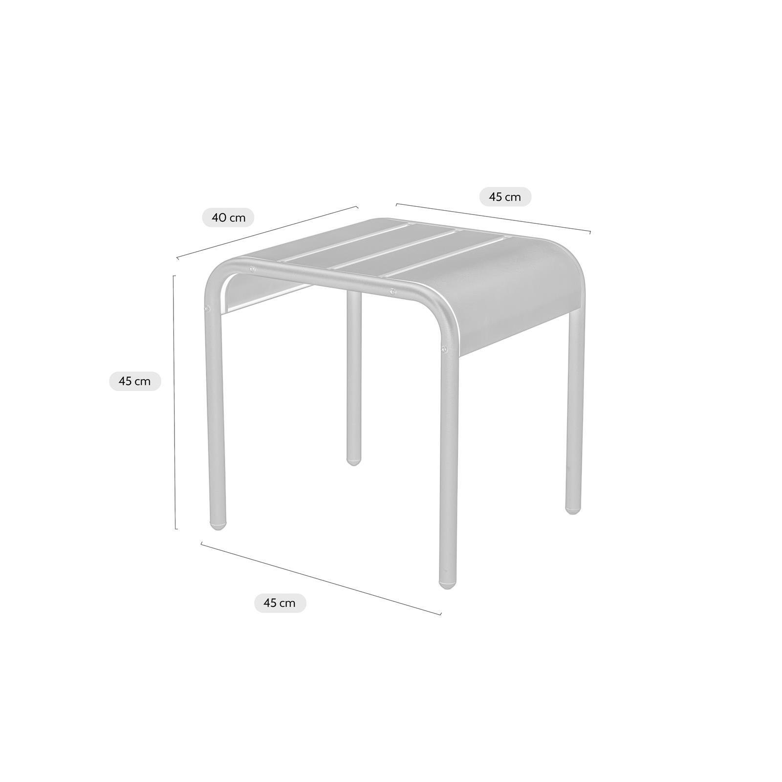 Metalen bijzettafel zwart 45 cm