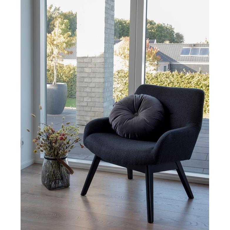 House Nordic London Loungestoel Donkergrijs | Zwart